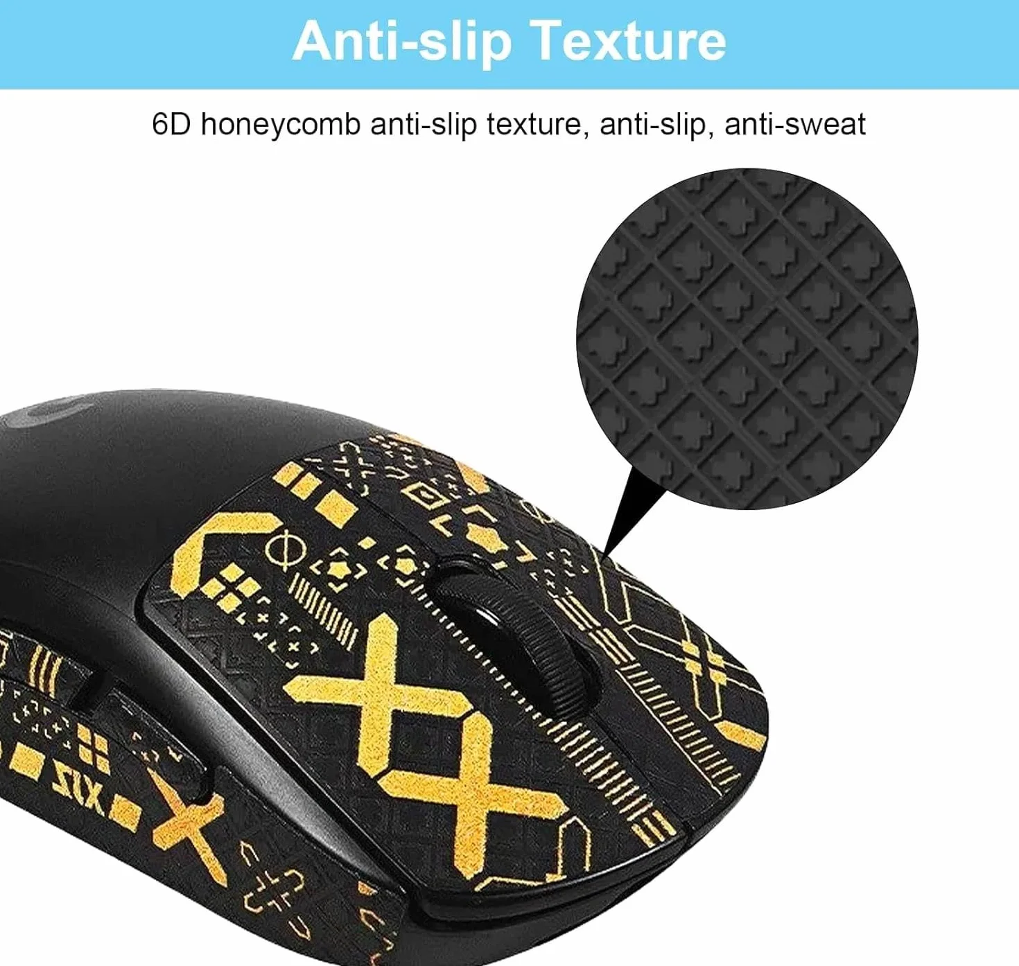 VOSSOT Mouse Grip Tape do Logitech G Pro X Superlight, antypoślizgowa taśma, zestaw 2 szt
