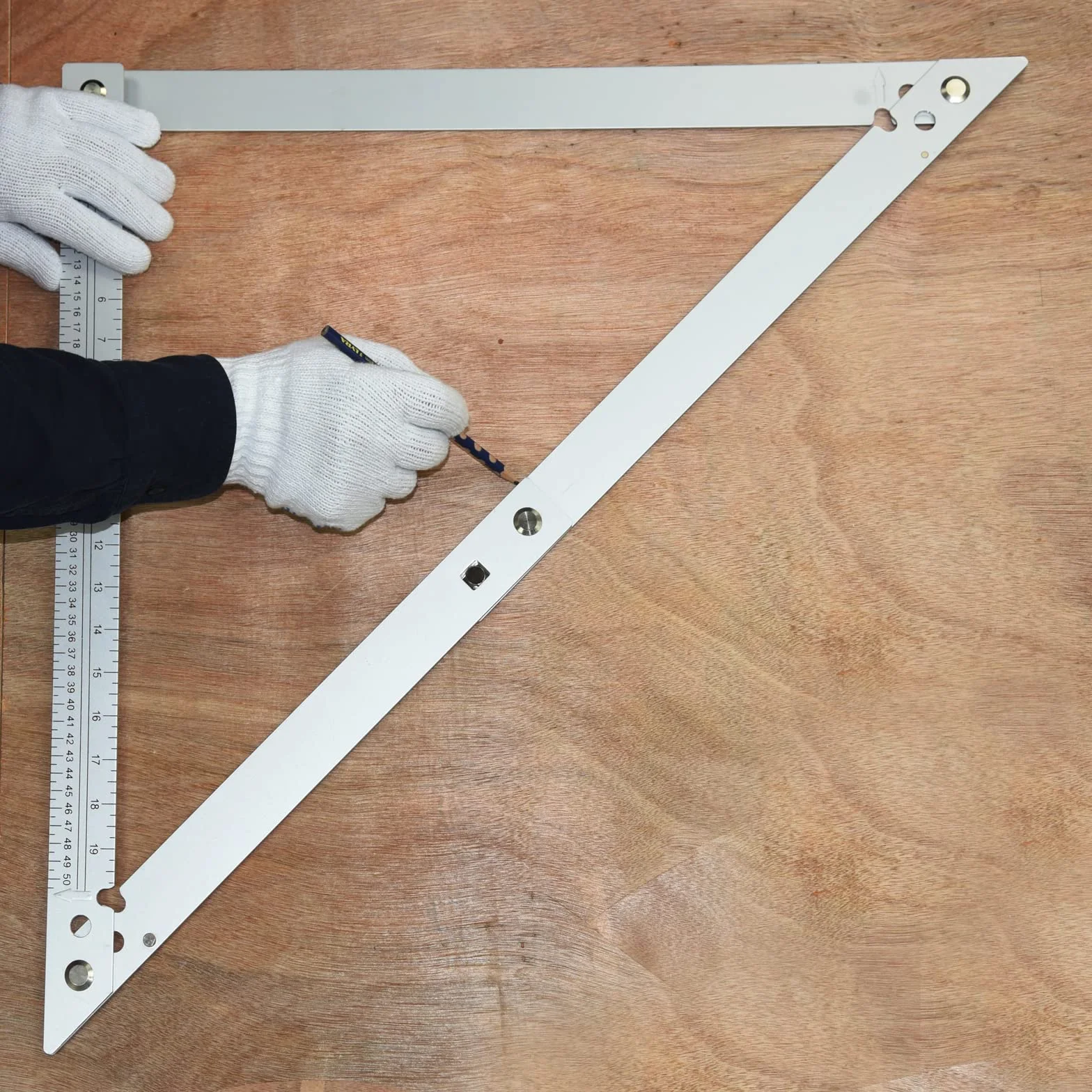 Płyty gipsowo-kartonowe trójkątna linijka kwadratowa składana aluminiowa rama narzędzia budowlane kombinacja prędkości 60 cm w oprawie dachowe schody praca obróbka drewna ruchomy kąt prosty 90°45 stopni linijka kątowa