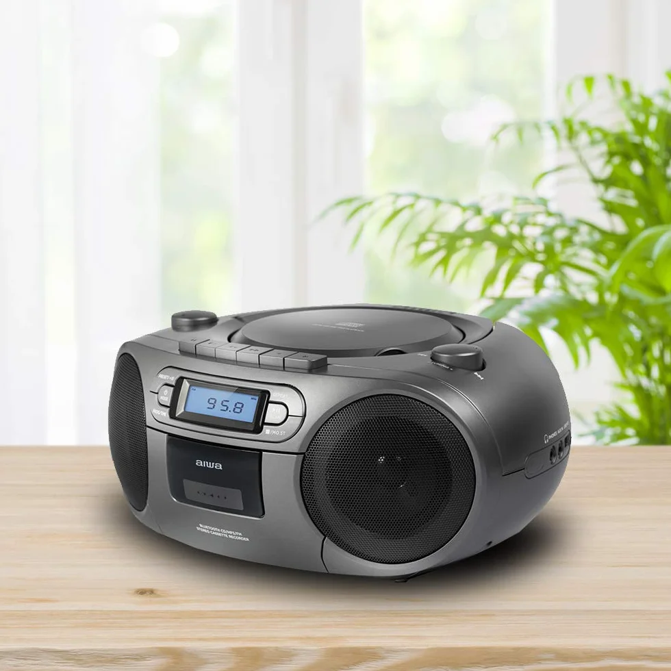 BOOMBOX RADIOODTWARZACZ KASETOWY, CD, USB, BLUETOOTH - AIWA BBTC-550MG