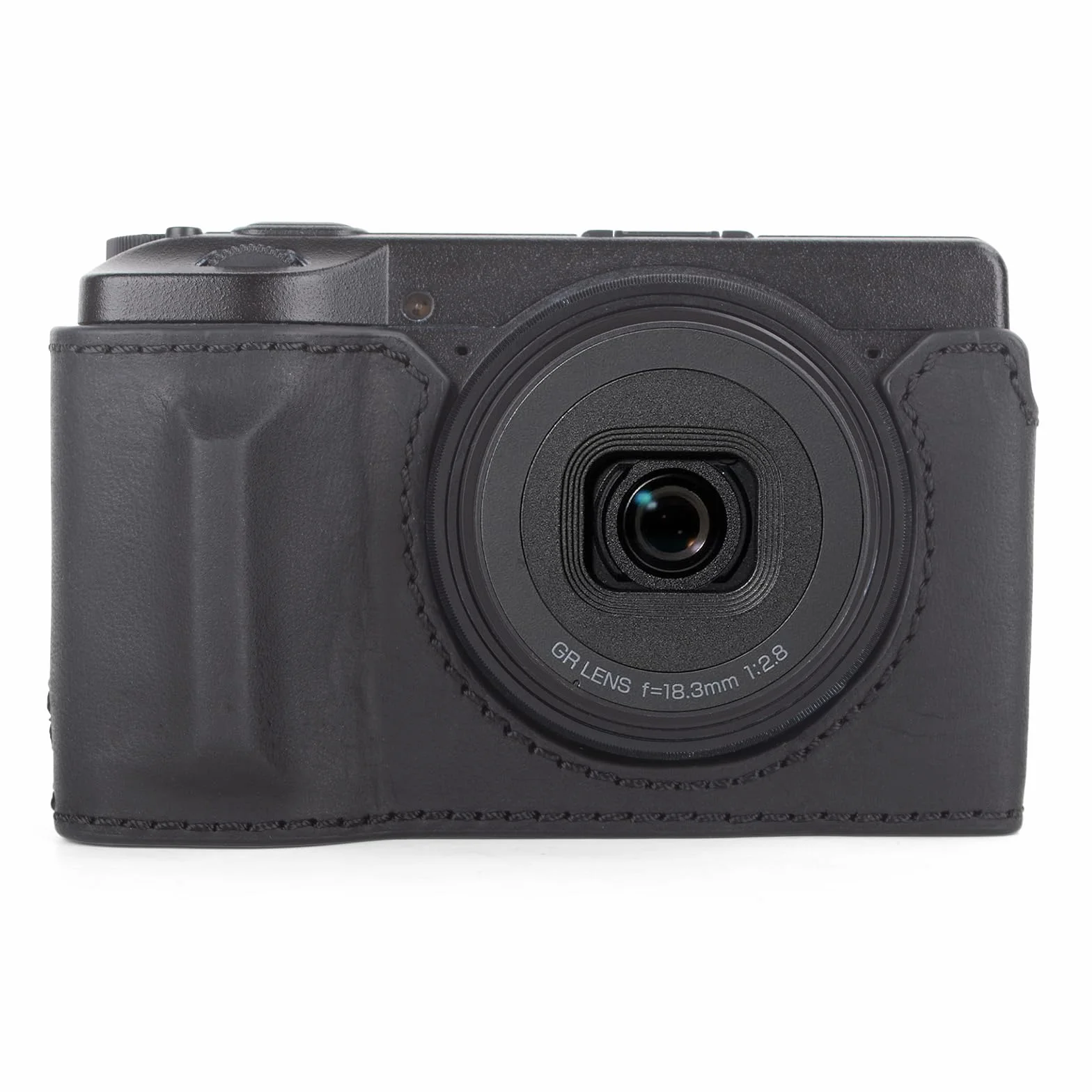 Półetui z prawdziwej skóry do Ricoh GR IV/GR III, etui ochronne premium, czarne, Retro