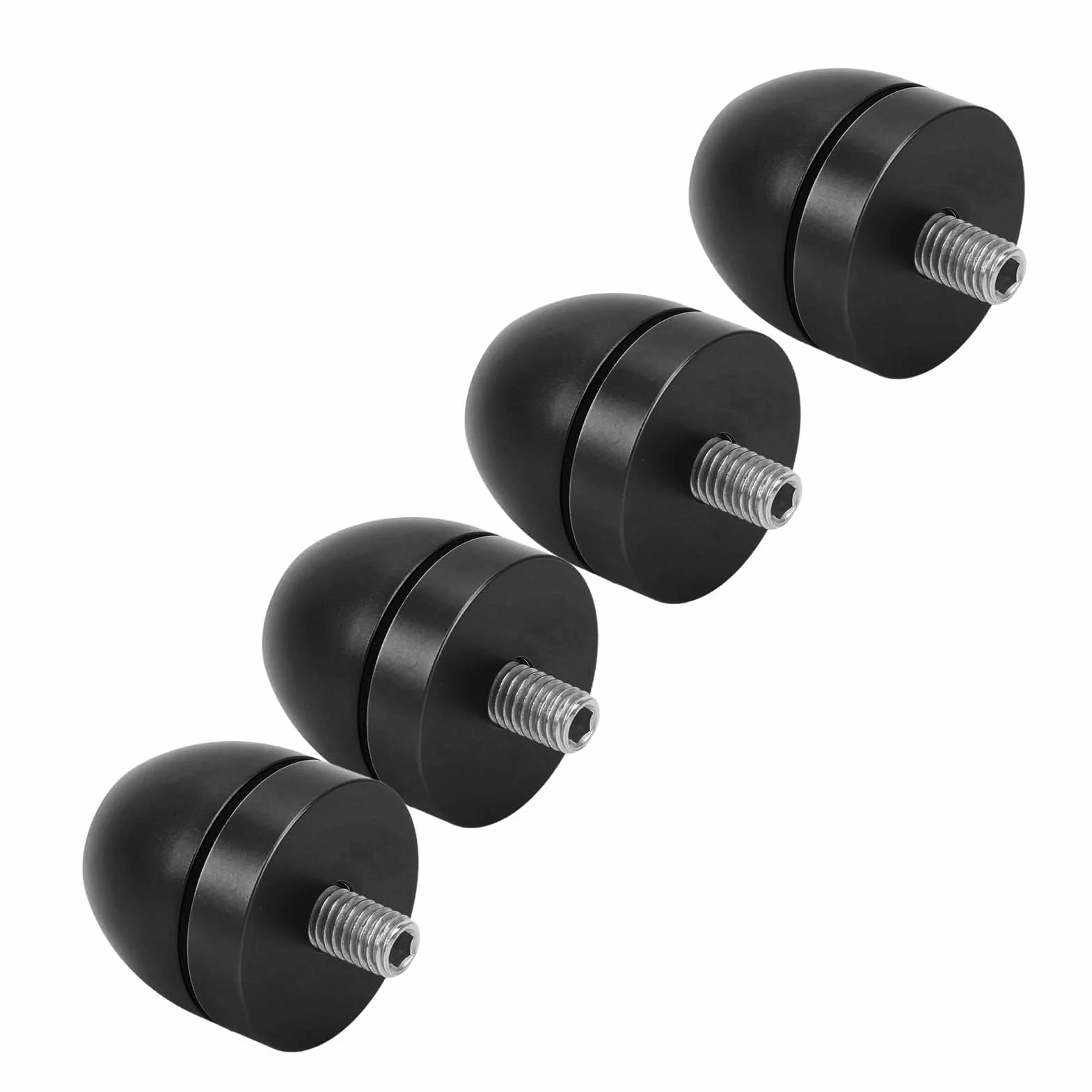 Podkładki Amortyzujące Izolacja Głośnika ze Stopu Aluminium Tłumik Nóżki Wzmocnienie Metal (BLACK)