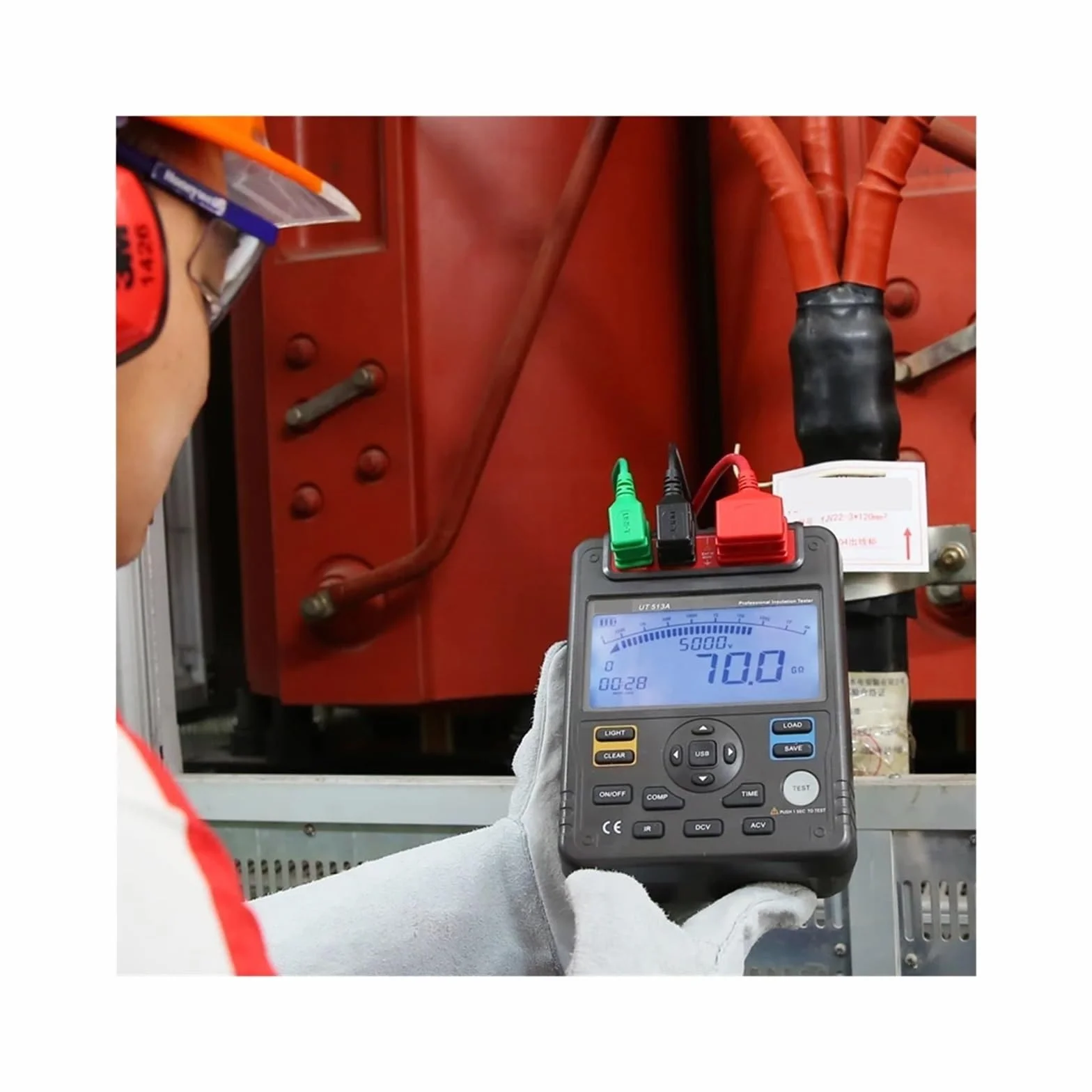 Tester Wielofunkcyjny, Tester rezystancji izolacji 513A, 5000V, przechowywanie danych, analogowy wykres słupkowy, DAR, transfer przez USB, podświetlenie LCD