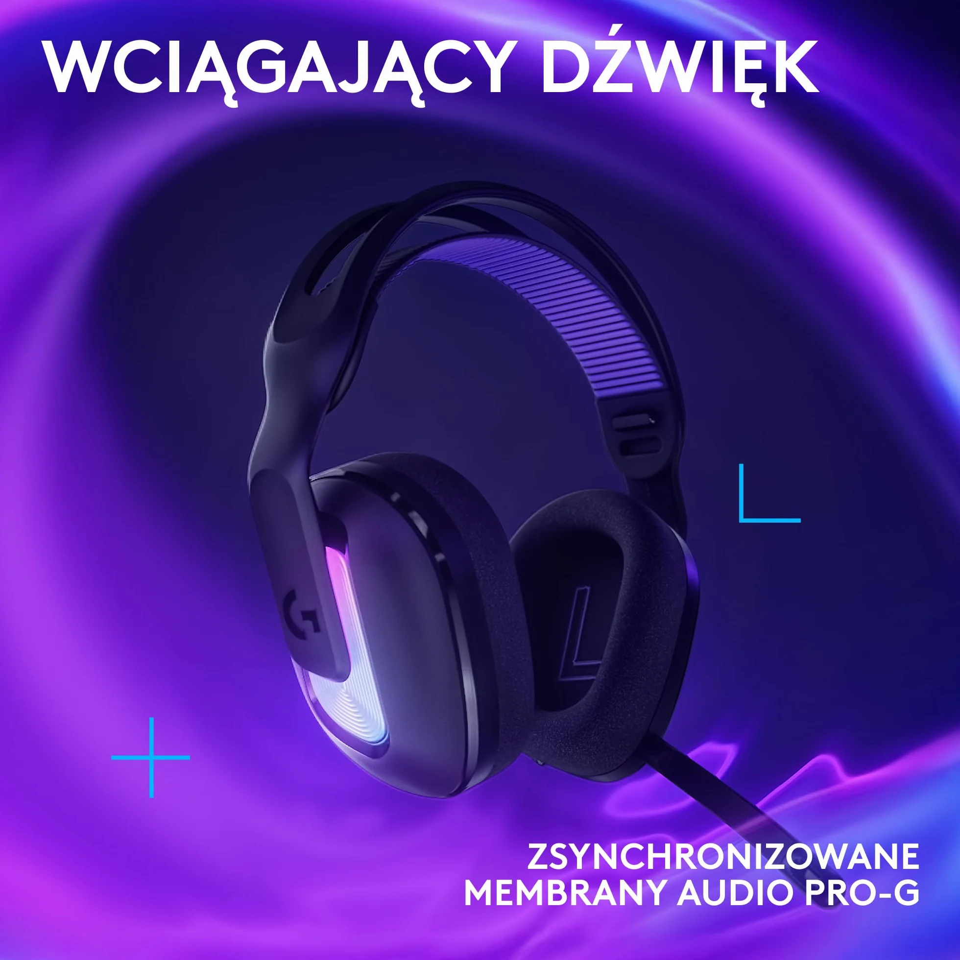 Logitech G G522 LIGHTSPEED bezprzewodowy zestaw słuchawkowy do gier, LIGHTSYNC RGB, Bluetooth