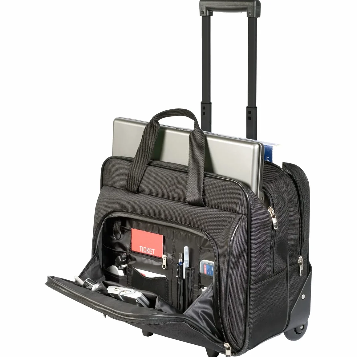 Targus Torba na laptopa na kółkach pasuje do laptopów o przekątnej ekranu do 16 cali, torba Executive Premium na rolkę, zaprojektowana z myślą o biznesowych, profesjonalnych podróżach i dojeżdżających