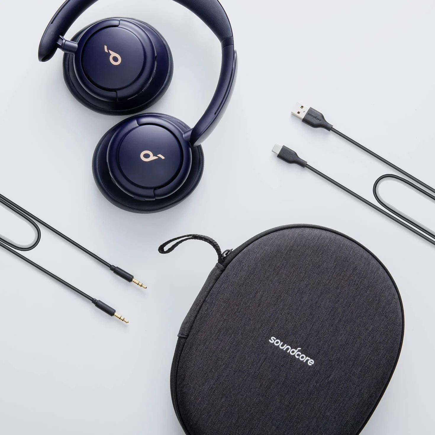 Soundcore Q30 by Anker słuchawki z hybrydową redukcją szumów, wieloma trybami, wysoką rozdzielczością dźwięku, aplikacją, 40 godz. odtwarzania, komfortem, Bluetooth i połączeniem wielopunktowym
