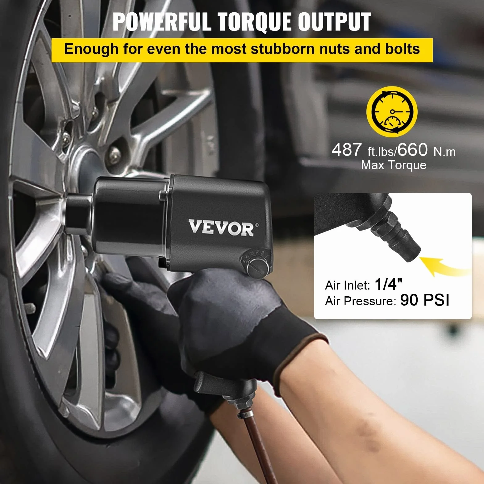 1/2in pneumatyczny klucz udarowy Spanner Torque 660N.m Auto Key profesjonalna nakrętka opony rękawy naprawa narzędzia warsztatowego Zapewnij Stabilność