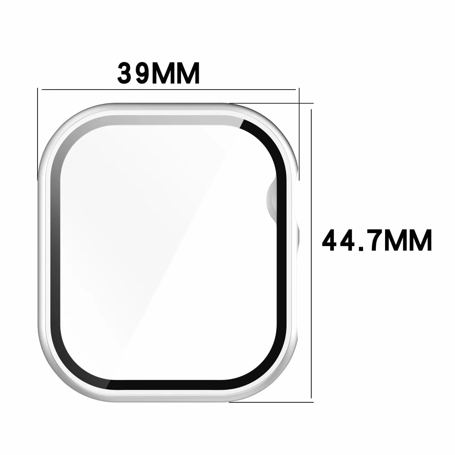 Etui kompatybilne z Apple Watch Series 10 42 mm, PC + folia hartowana, odporne na zarysowania, różowe złoto