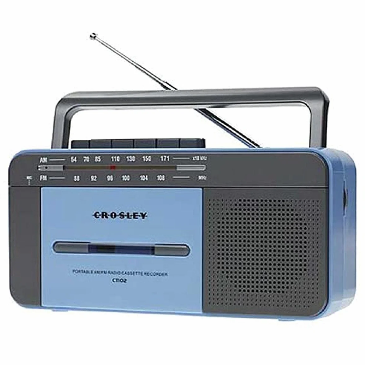 Crosley Mangianastri Radio AM-FM Portatile Blu Grigio