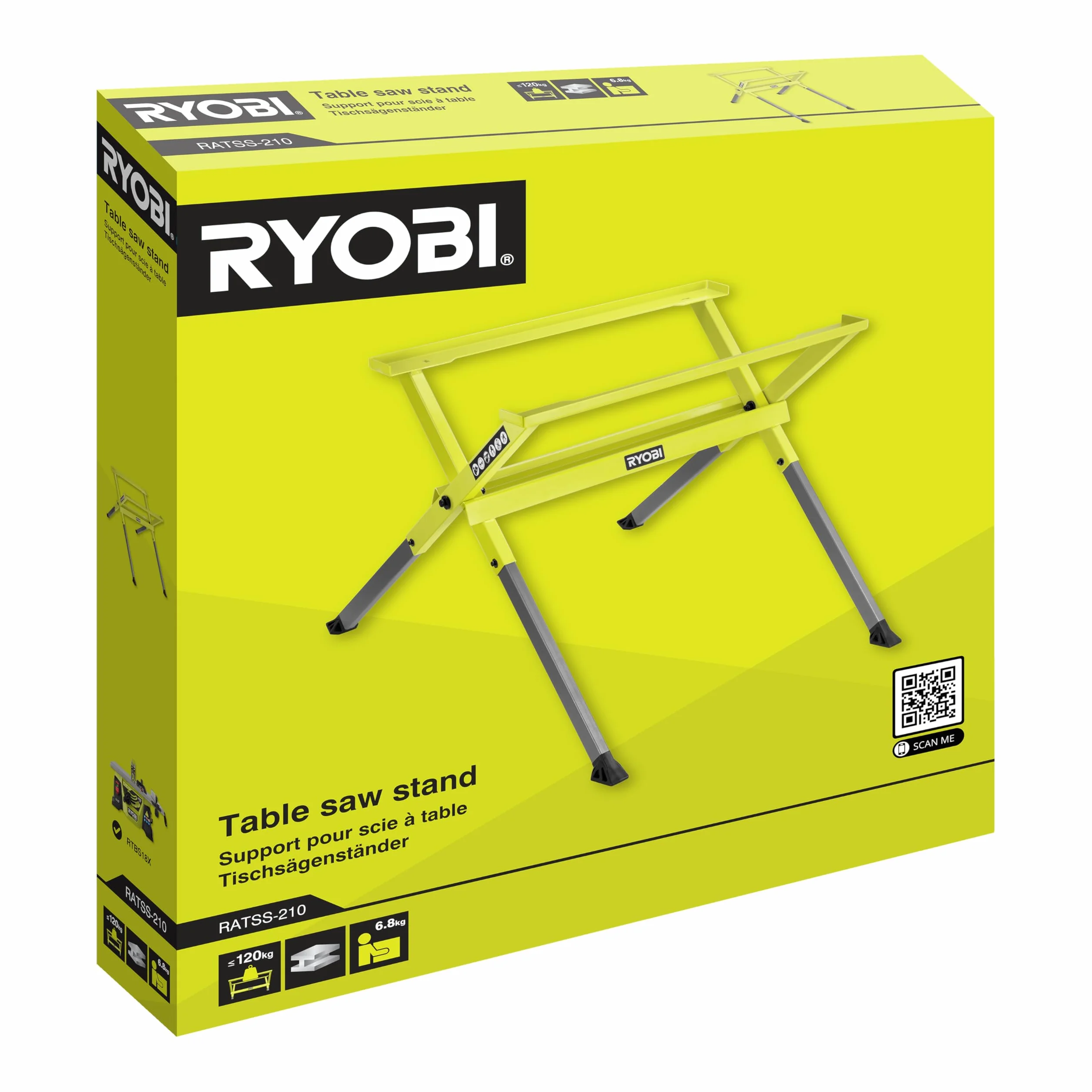 RYOBI - Metalowy uchwyt do piły stołowej - maksymalne obciążenie 120 kg - 6,8 kg - RATSS-210