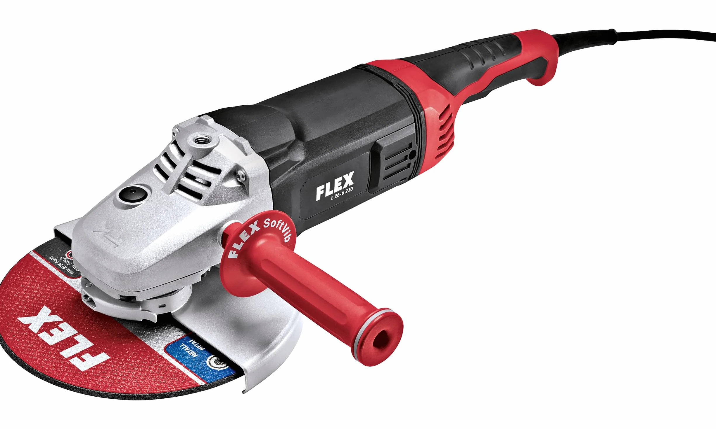 FLEX Szlifierka kątowa L 26-6 230, 2600 W, średnica tarczy 230 mm, zabezpieczenie przed uderzeniem, tłumienie wibracji 531045