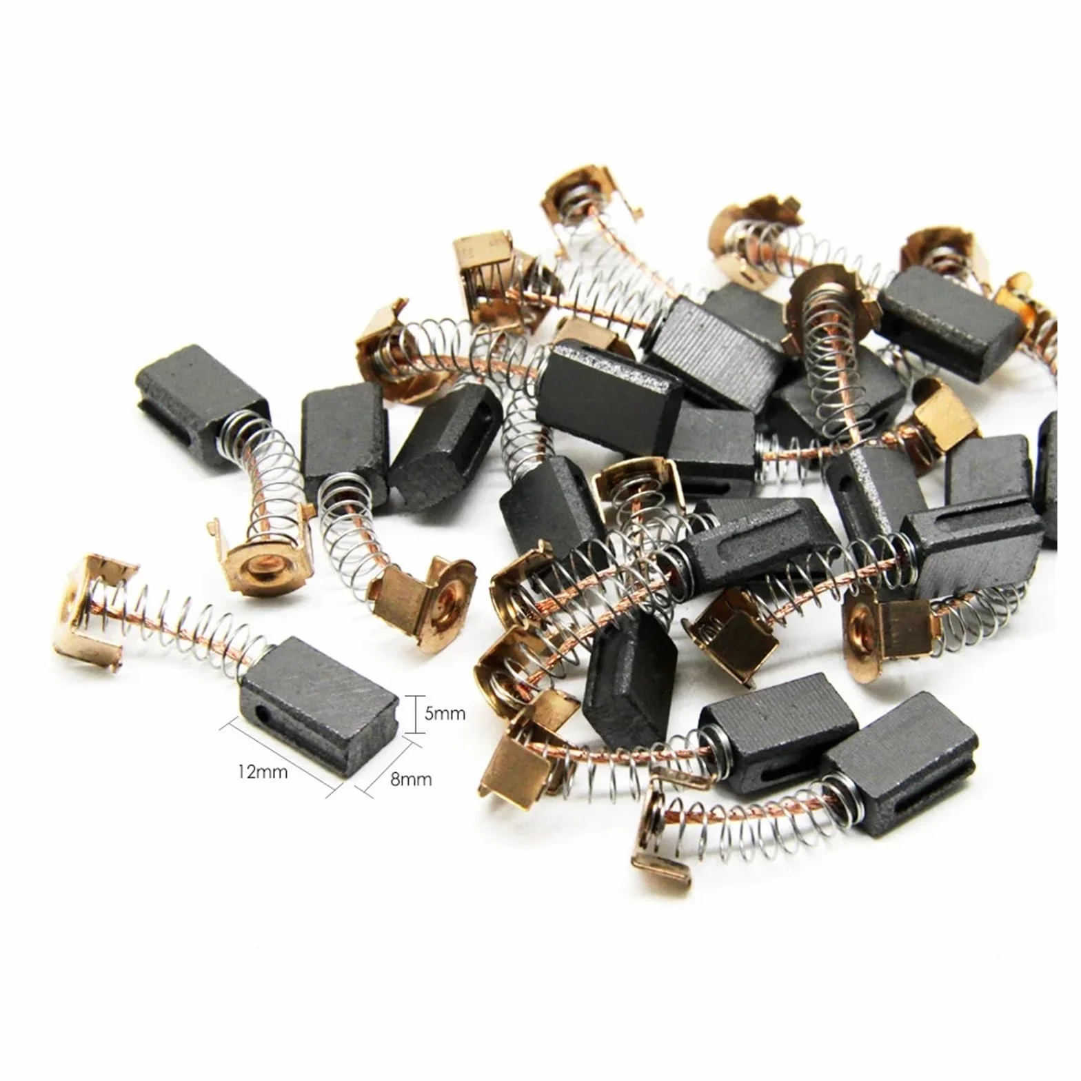 10 par szczotek węglowych 5 x 8 x 12 mm do szlifierki kątowej Black Decker G720 elektronarzędzi silniki elektryczne części zamienne zamienne