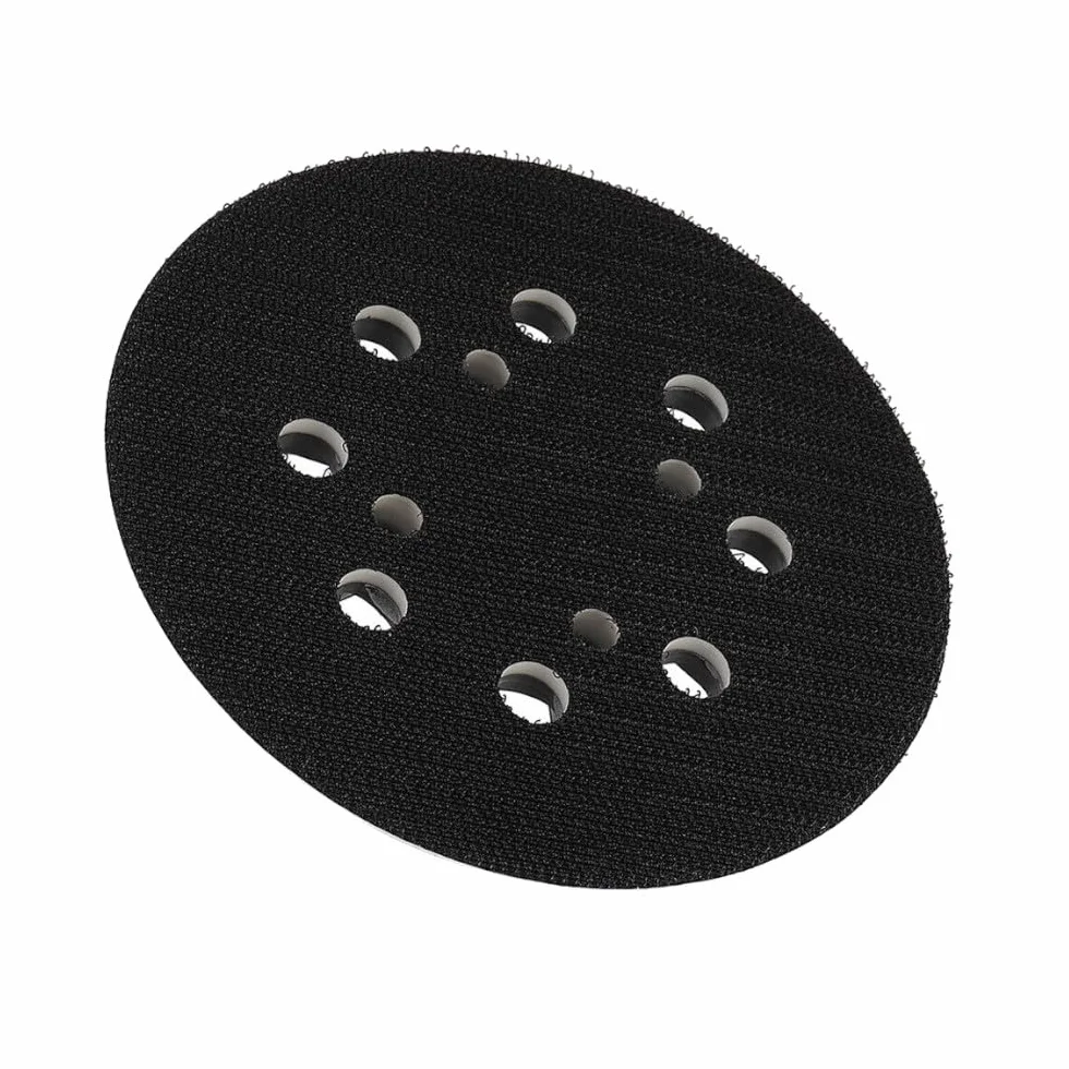 5 x Trade-Shop rzep 8+4-otworowy talerz szlifierski/talerz mocujący/talerz podporowy 125 mm, kompatybilny ze szlifierkami mimośrodowymi Bosch zamiennik 2 609 004 175