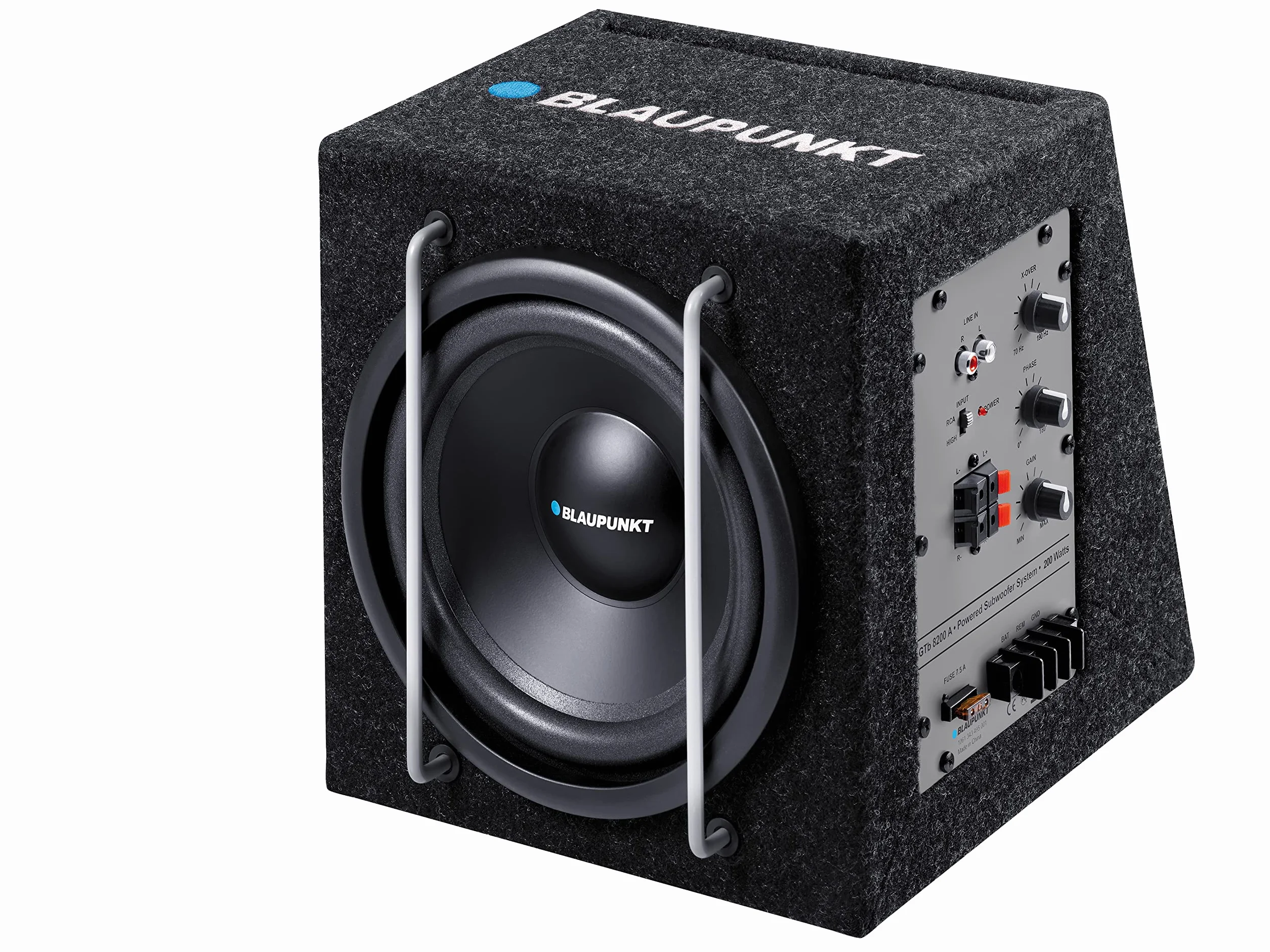 Blaupunkt BPGTB8200A Subwoofer Samochodowy, Czarny, 20 cm x 20 cm x 30 cm, 200 W RMS