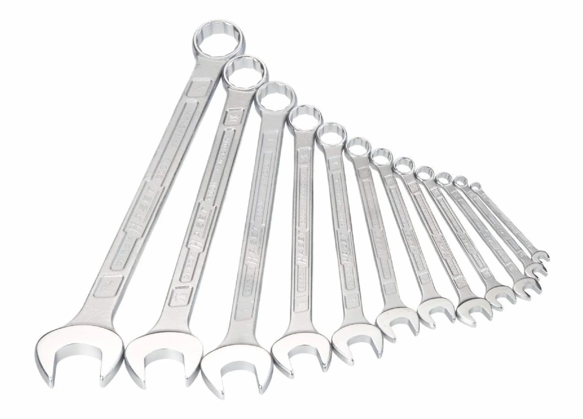 HAZET 600NA/12-1 zestaw kluczy płasko-oczkowych 1/4"-1 5/16" 12-częściowy, chromowany