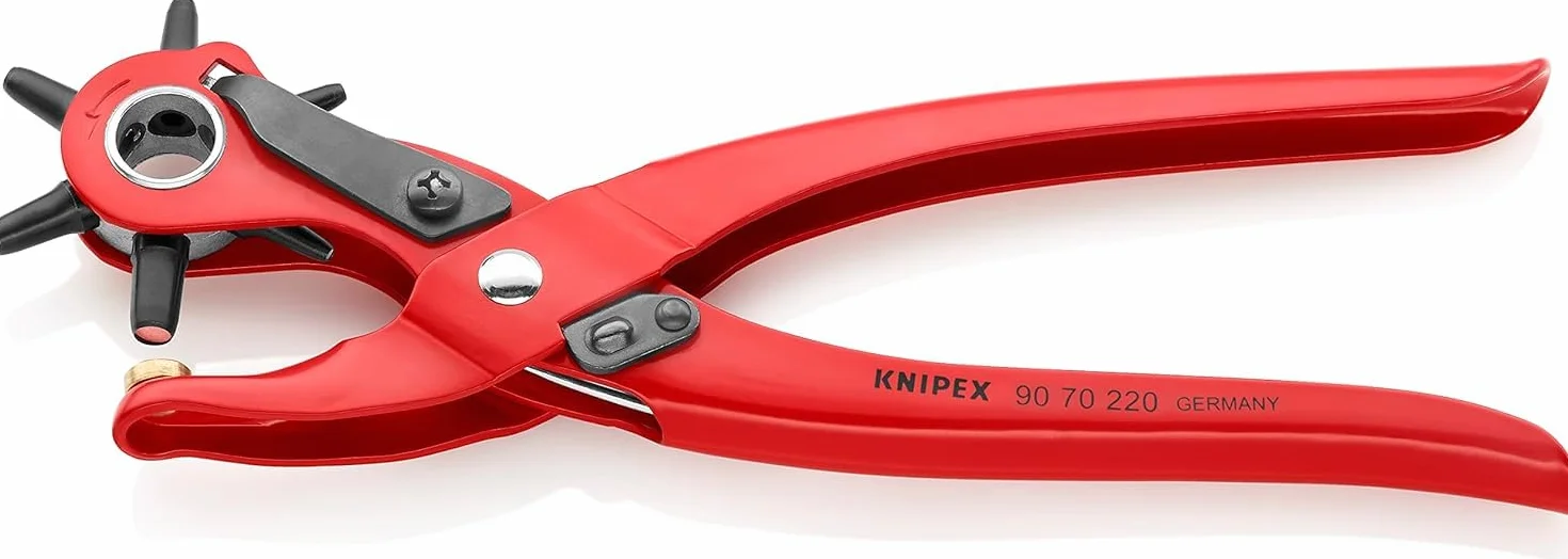 KNIPEX Szczypce obrotowe do otworów malowane proszkowo, czerwone 220 mm, 90 70 220
