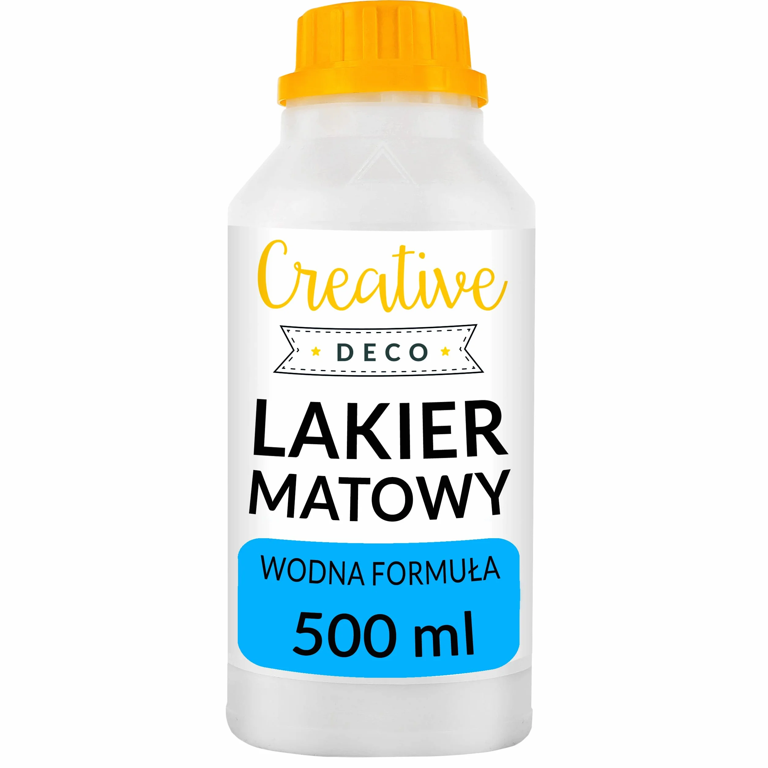 Creative Deco Lakier Akrylowy Matowy | 500 ml | Profesjonalne Wykończenie Powierzchni na Bazie Wody | Permanentny Bezbarwny | Zastosowanie Wewnątrz i na Zewnątrz | Idealny do Decoupage, DIY