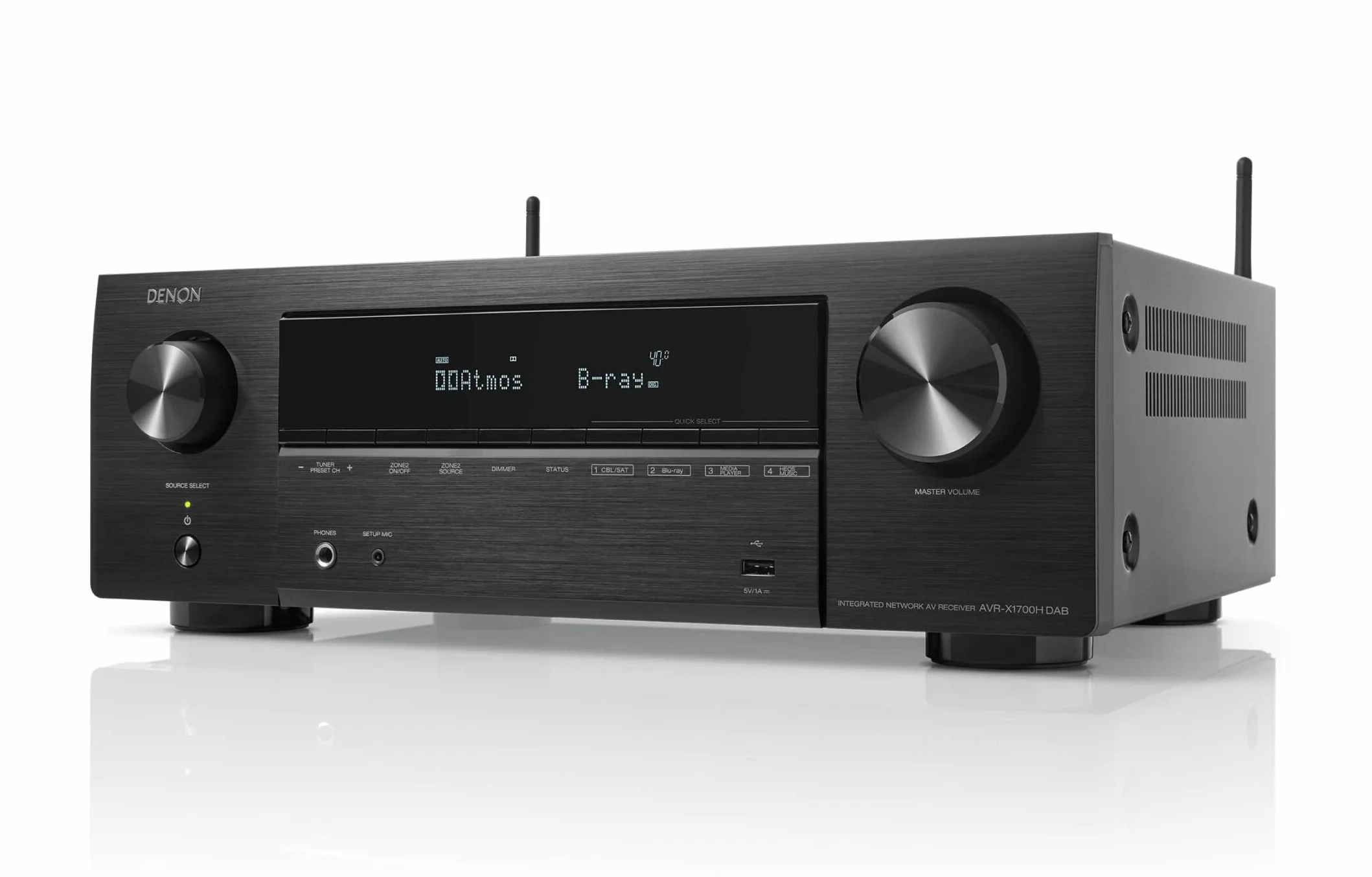Denon AVC-X3800H Odbiornik AV, Czarny, 145W