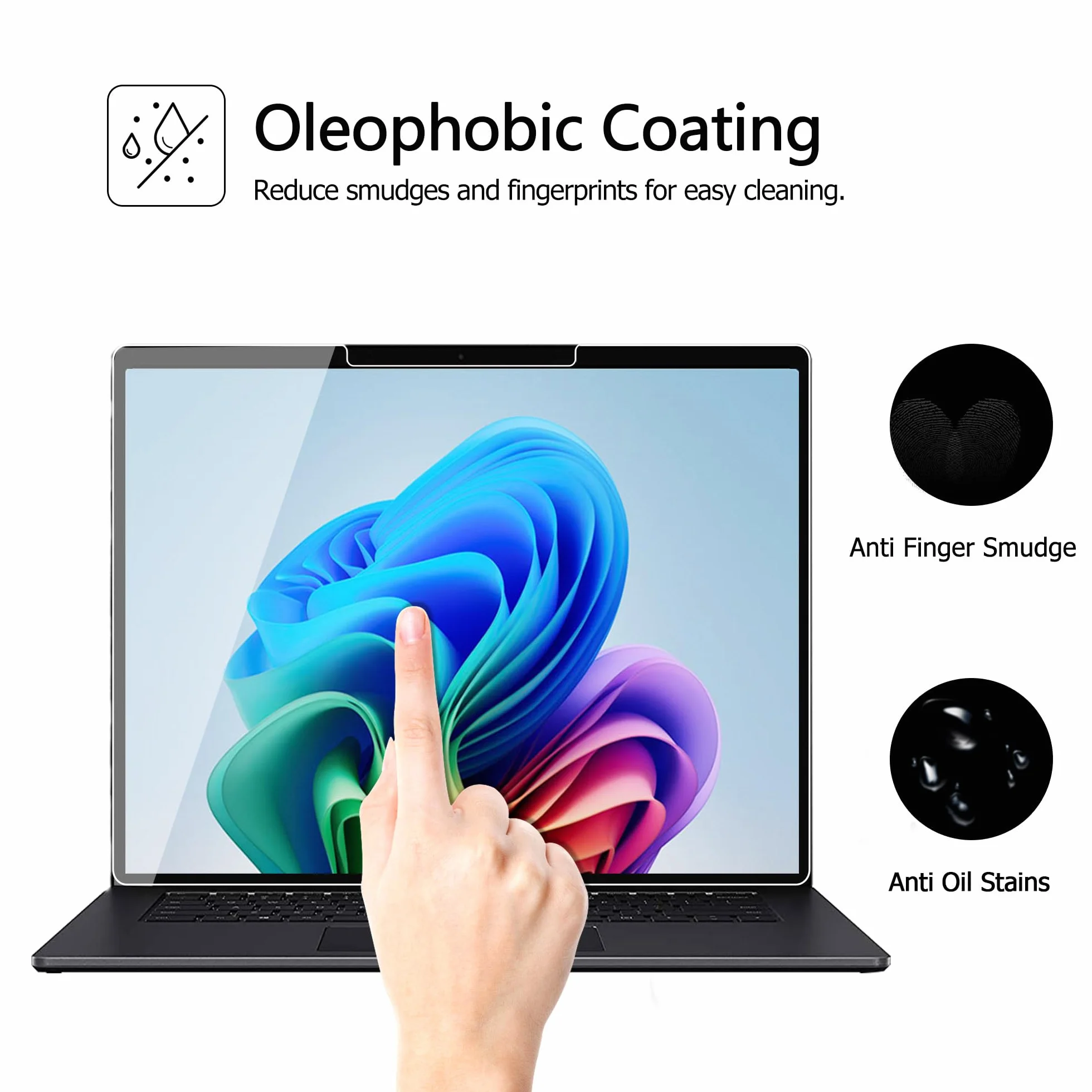 MEGOO Hartowane Szkło Ochronne do Microsoft Surface Laptop 7 2024 15 Cali