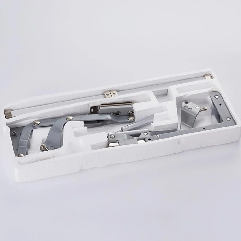 Pneumatyczny mechanizm podnoszenia szafki kuchennej Wspornik zawiasu obrotowego do szafek o szerokości 60–90 cm, sprężyna gazowa 250 N Zestaw wsporników pionowych (maksymalna waga drzwi 5 kg)