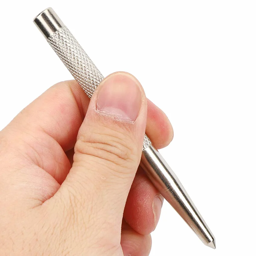 2-częściowy zestaw wykrojników ze stali wysokowęglowej do wykrawania i znakowania blachy stalowej, stempel pozycjonujący dla monterów, profesjonalne narzędzie metalowe