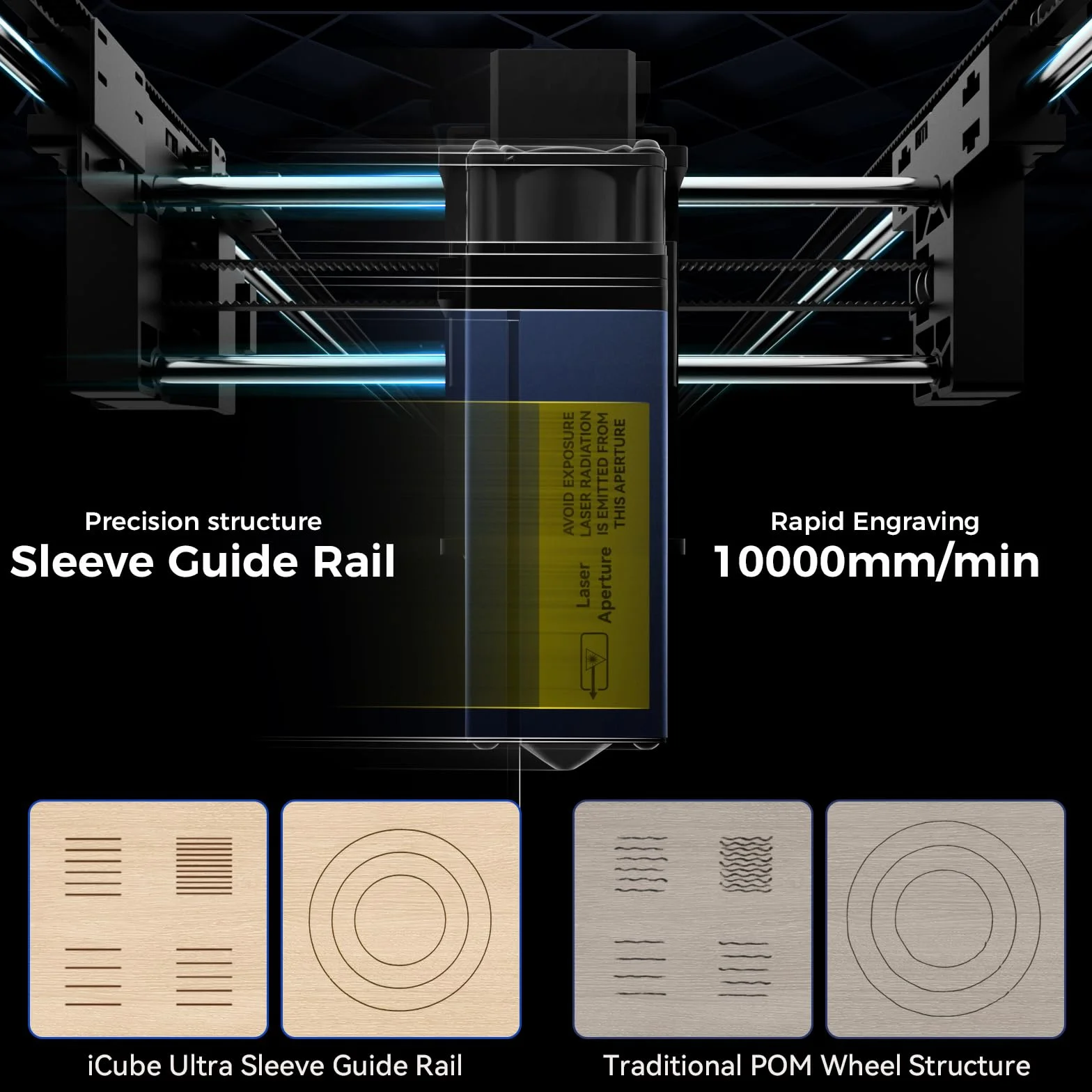 SCULPFUN iCube Ultra maszyna do grawerowania laserowego 12 W, całkowicie zamknięty frez laserowy do drewna, skóry, akrylu i metalu, obszar roboczy 150 x 150 mm z automatyczną ostrością i filtrem dymu