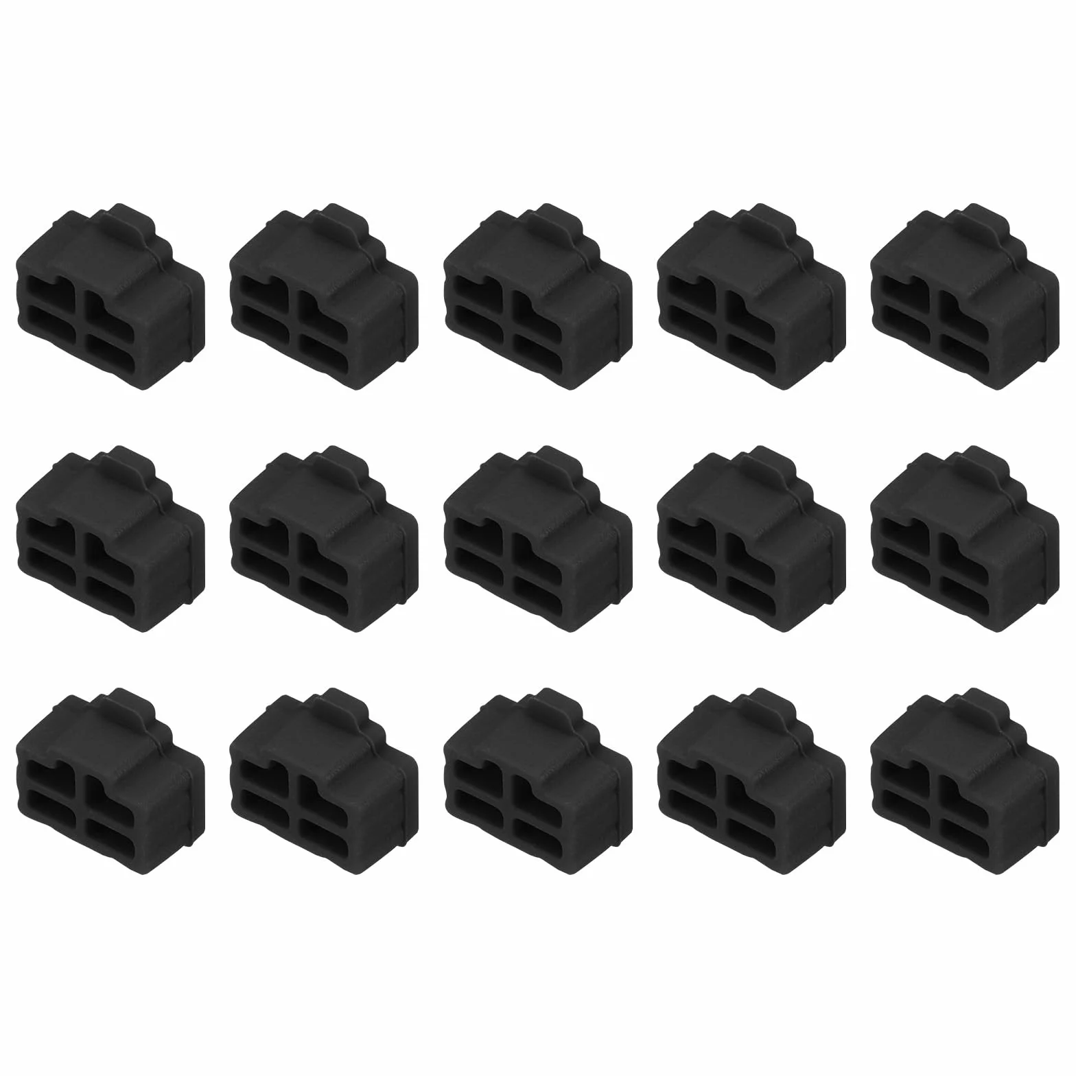QUARKZMAN 15 sztuk silikonowych osłonek na porty RJ45 do laptopów PC Ethernet, czarne