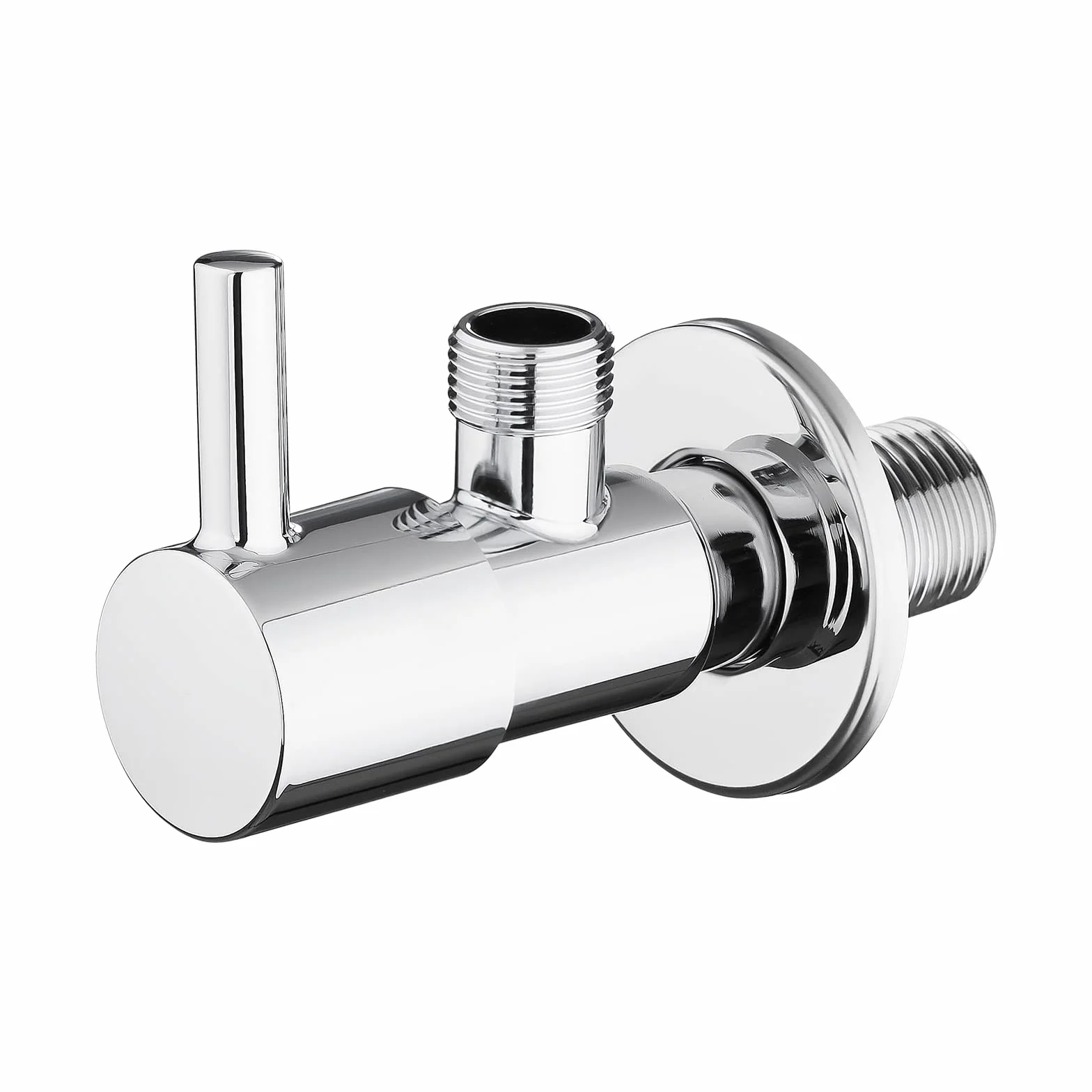 Ibergrif M22025-3/8 klucz kwadratowy, zawór kątowy ze stali nierdzewnej, 1/2" X 3/8", chrom