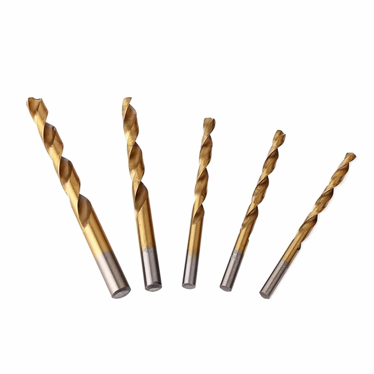 100 sztuk wiertła do metalu HSS T-itanium metryczne wiertła do metalu zestaw bitów 1-10mm wiertło spiralne do metalu drewno plastikowe wiertło zestaw akcesoriów