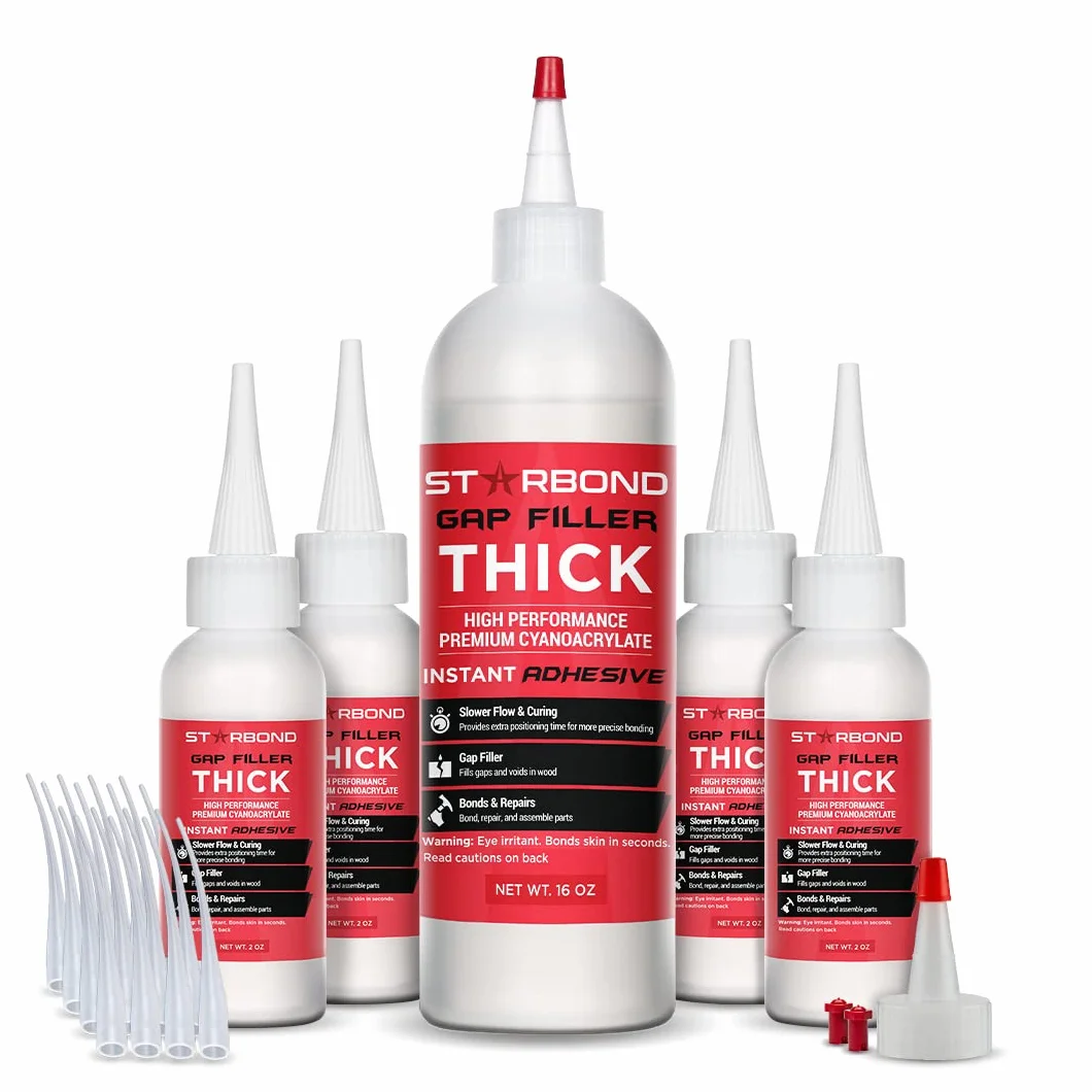 STARBOND 473.6 g Gruby CA Glue Kompletny zestaw uzupełniający (453 gramów) - Premium cyjanoakrylowy klej do łączenia połączeń ukośnych, obróbki drewna, stolarstwa, łucznictwa