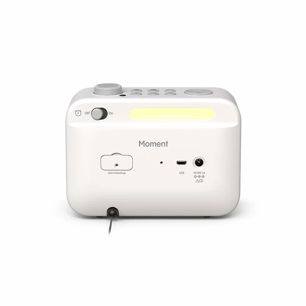 Pure Budzik nocny i biurowy (radio cyfrowe DAB+/FM, Bluetooth, urządzenie do hałasu, pomoc w zasypianiu, budzik, lampka nocna, ściemniany wyświetlacz), bawełna biała, normalny