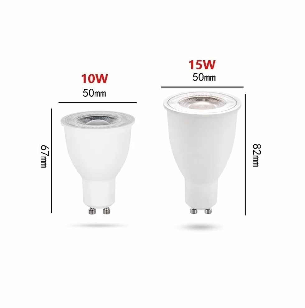 4 sztuki żarówek GU10, 16 diod LED, 10-15 W, reflektor szerokonapięciowy, bez migotania, źródło światła LED o temperaturze barwowej 3000 K, 6000 K i 4500 K(3000K,10W)