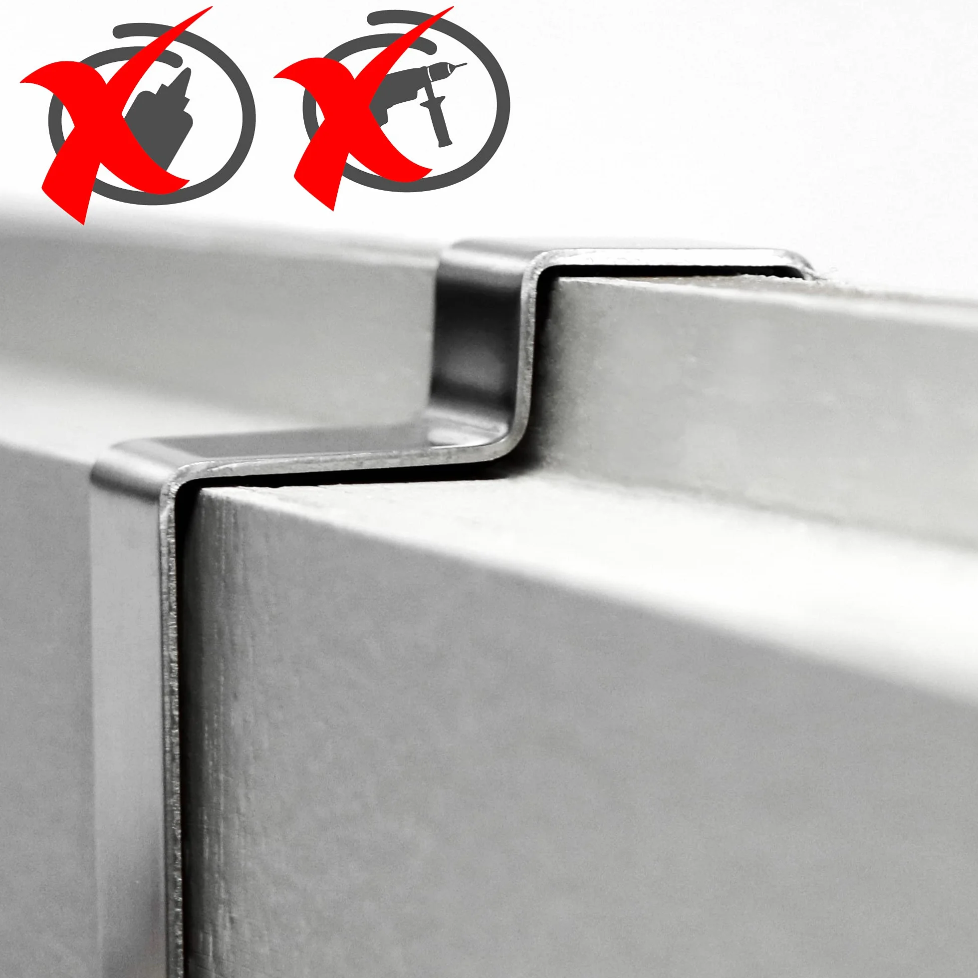 COM-FOUR® 4x Haczyki na Drzwi ze Stali Nierdzewnej - 27 cm do Wienców i Dekoracji - Wieszaki na Drzwi i Ubrania do Wewnątrz