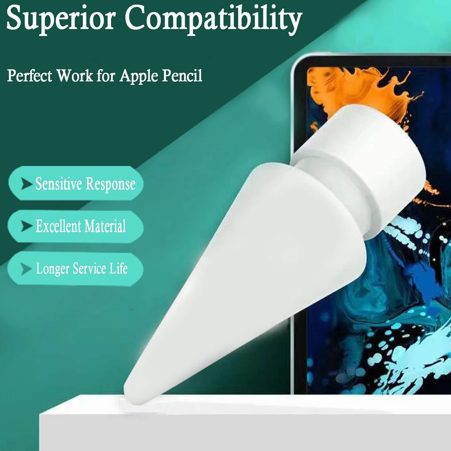 Końcówki zamienne do Apple Pencil 1/2/Pro generacji, precyzyjne sterowanie rysikiem do iPada