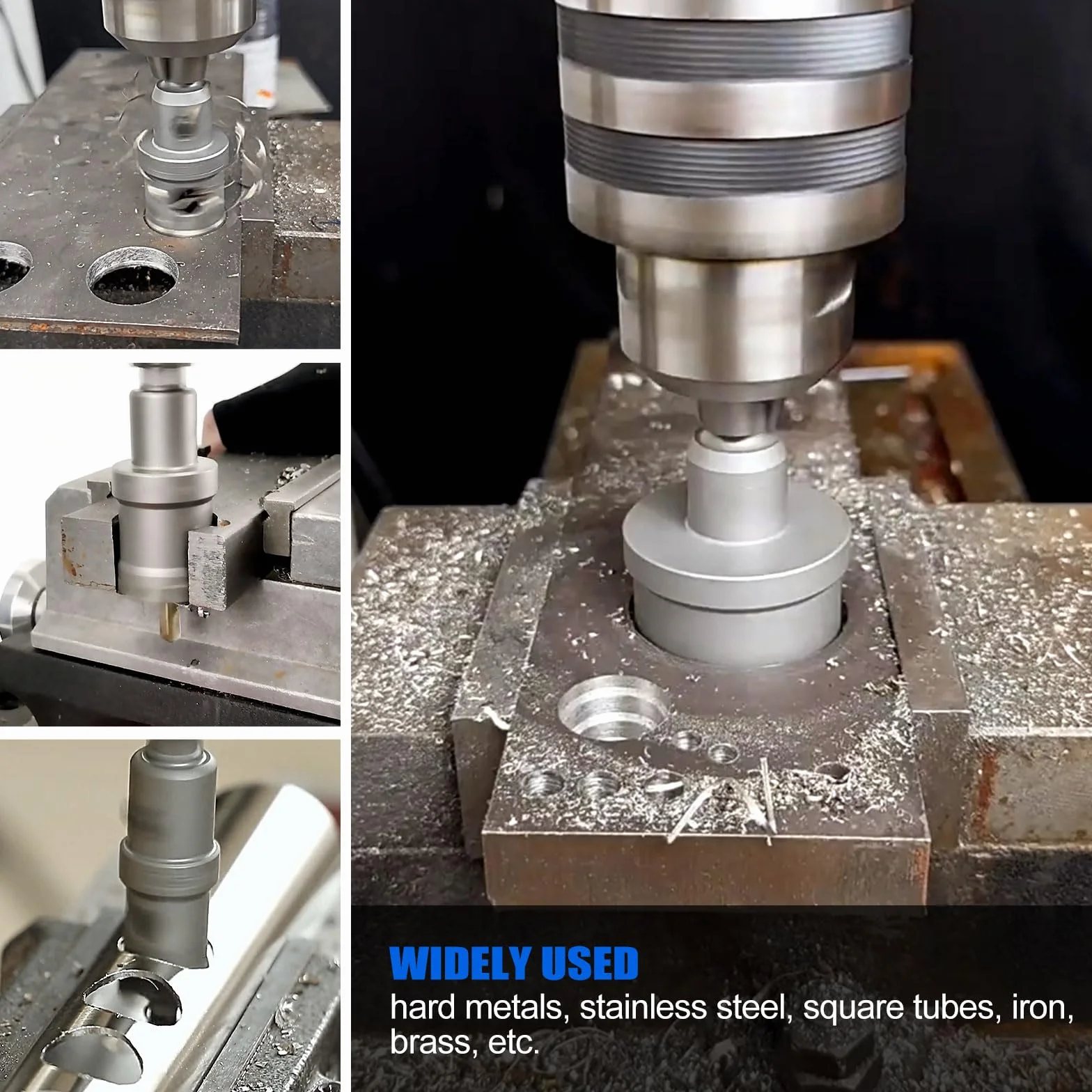 Zestaw otwornic do metalu – 16 szt. TCT 5/20.3 cm - 2-1/10.2 cm zestaw otworów z węglika spiekanego, do precyzyjnego cięcia stali nierdzewnej, żelaza, miedzi, mosiądzu