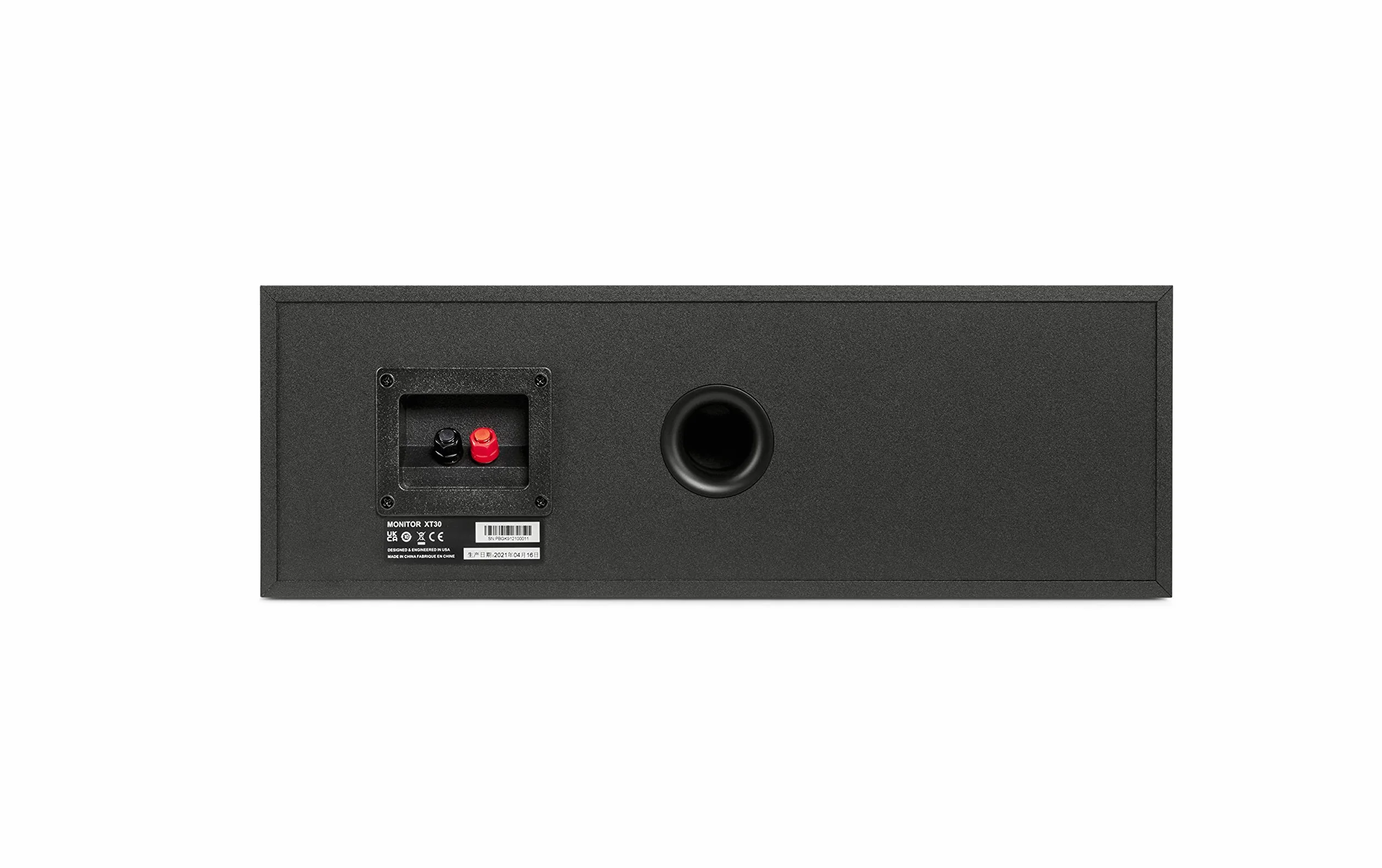 Polk Audio Monitor XT30BK głośnik centralny, certyfikat Hi-Res, kompatybilny z Dolby Atmos i DTS:X (sztuka), Czarny