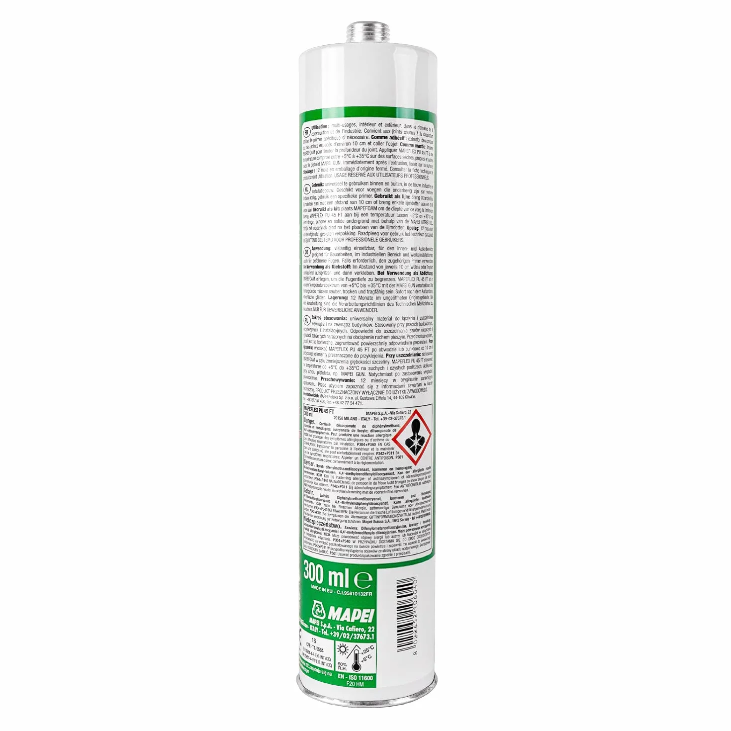 Szybkotwardniejący uszczelniacz poliuretanowy MAPEI MAPEFLEX PU45 FT 300ml (Brązowy)