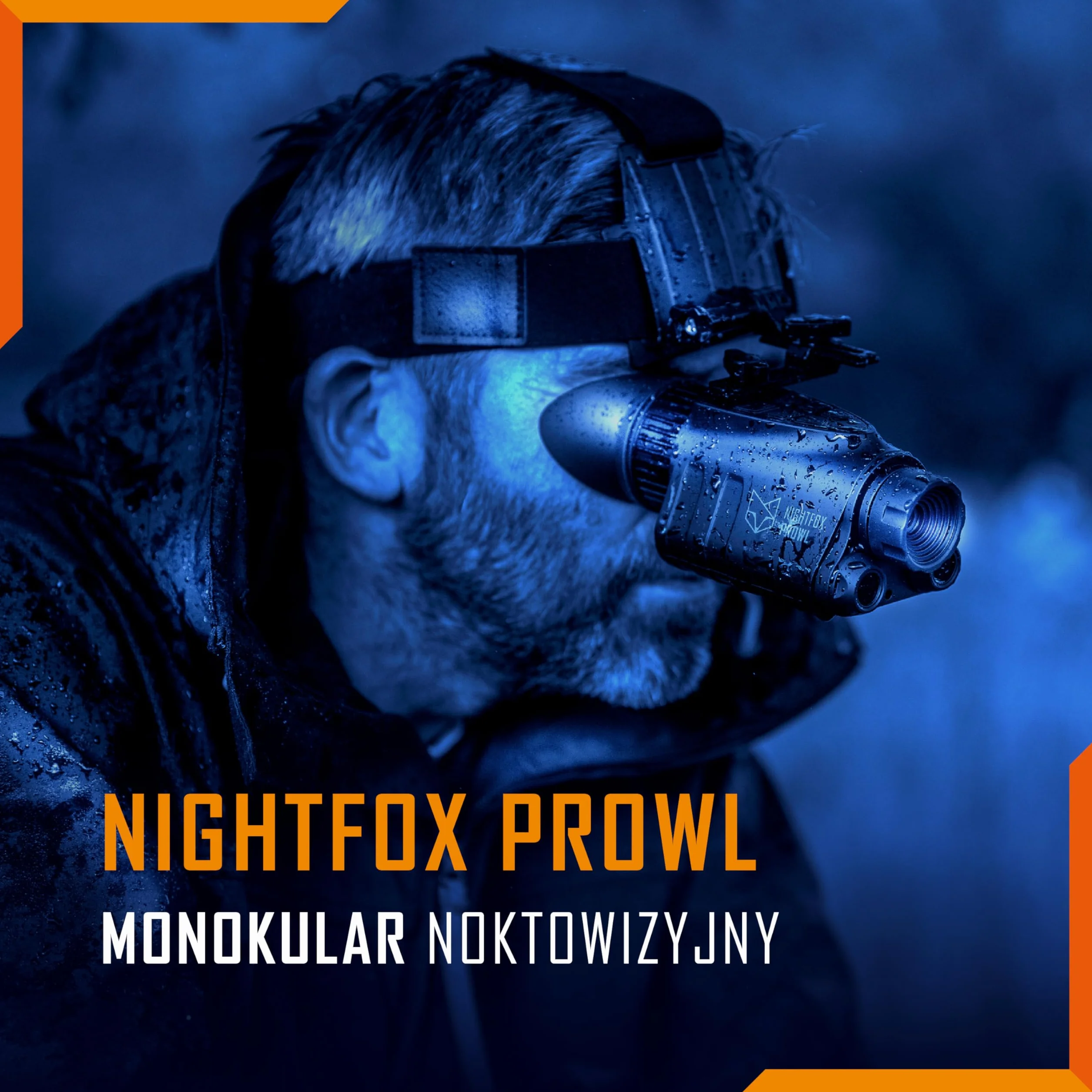 Nightfox Prowl Night Vision Monocular 32GB HD Recording 1x Magnification 54° Wide FOV Dual IR 850 & 940nm Helmet Mounted