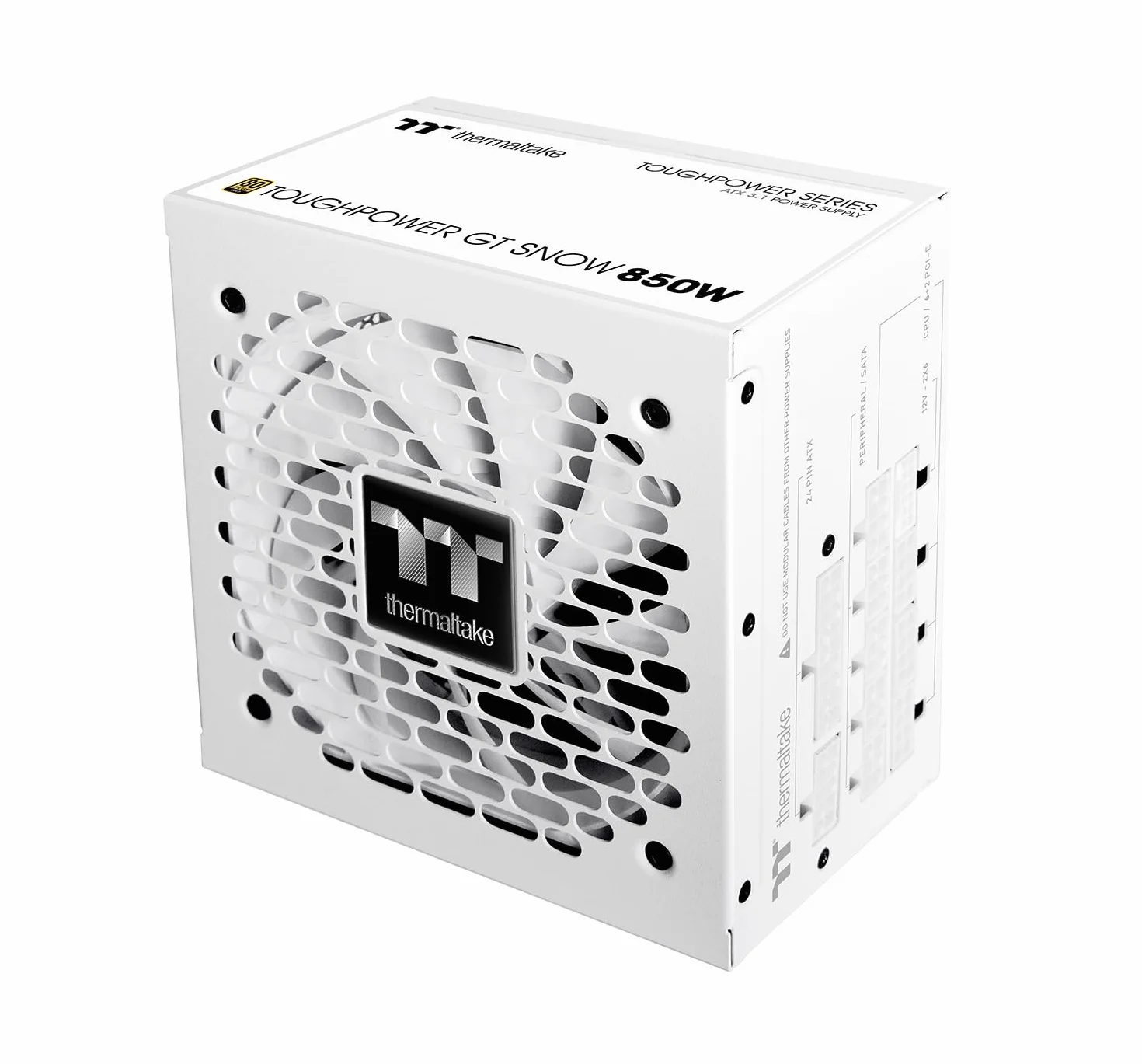 THERMALTAKE - Toughpower GT Snow - Alimentatore per PC - 850 W - 80+ Gold - ATX3.1 - Completamente modulare - PCI-E 5.1 12VHPWR