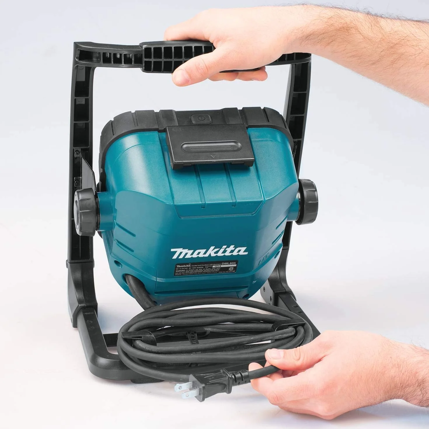 Makita DML805 Reflektor Budowlany LED 10 W 230 V Czarny/Turkusowy 26,42 x 33,02 x 16,51 cm