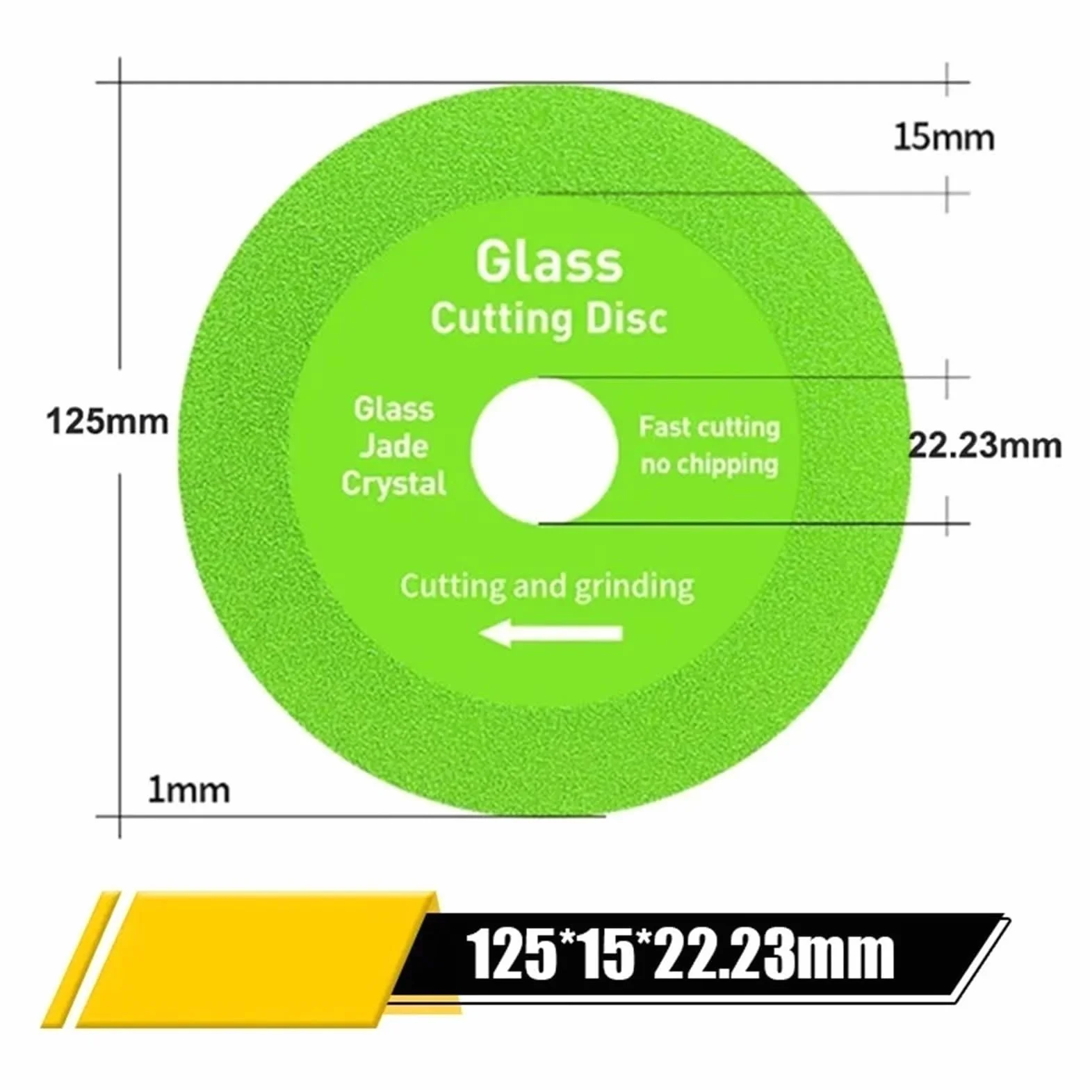Tarcza do cięcia porcelany, Diamentowe brzeszczoty do szlifowania płyt skalnych Szklana płytka ceramiczna Marmur Jadeit 115 mm 125 10 szt(10PCS 125x22.23mm)