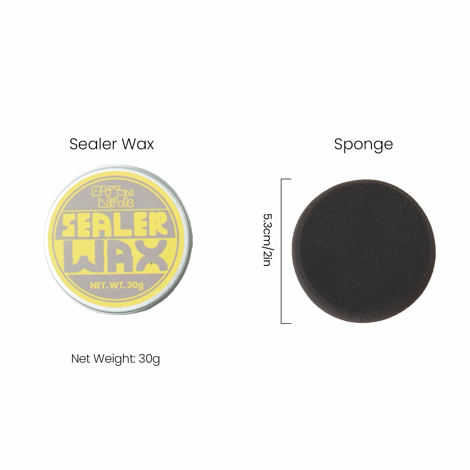 BOOWAN NICOLE Wosk Wax 30 ml, przeznaczony do kontaktu z żywnością, beton, gips, kamień, wosk uszczelniający, wodoodporny zestaw do prac cementowych, carnauba z ręcznikami