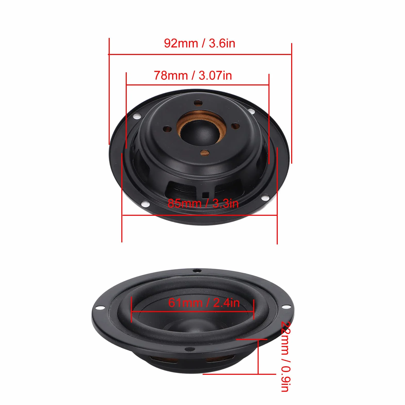 Membrana subwoofera pasywna głośnik niskotonowy pełnozakresowy DIY Bluetooth