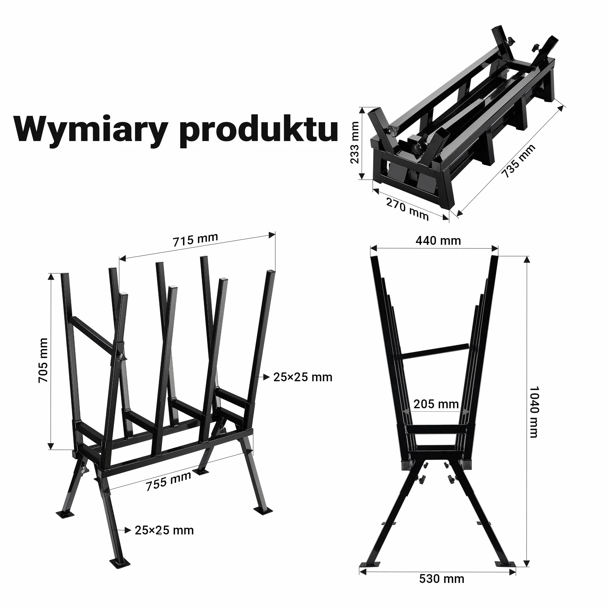 Stojak do piłowania kozioł do cięcia drewna opałowego piłą łańcuchową spalinową do 400kg