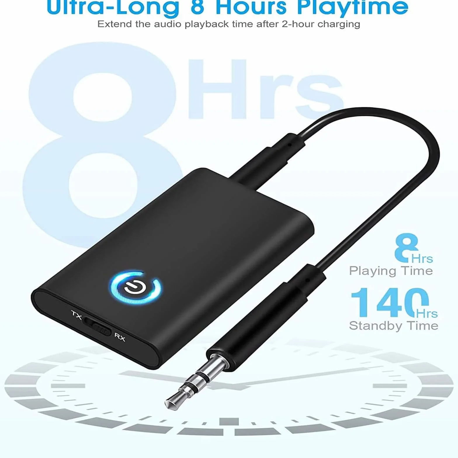 Nadajnik i odbiornik Bluetooth 5.0 2 w 1 jack 3,5 AUX do słuchawek głośników stereo
