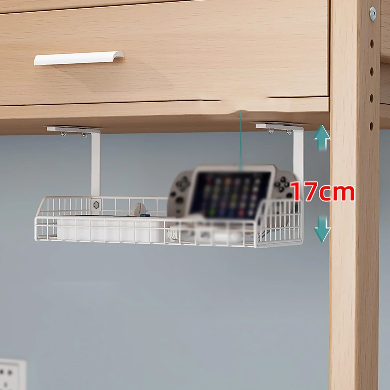 Taca do zarządzania kablami komputer pod biurkiem stojak do zarządzania kablami pod biurkiem router organizer przewodów wtyczka wtyczka wtyczka organizer pod przewodem biurkowym (kolor: czarny, rozmiar: S)