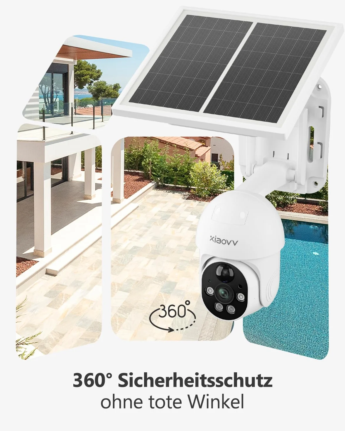 Kamera monitoringowa zewnętrzna 2 MP HD WiFi 10000 mAh solarna XIAOVV
