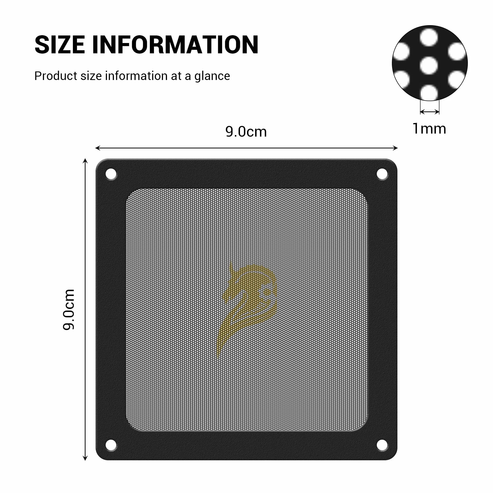 Wentylator filtr przeciwpyłowy 90 mm PC magnetyczna osłona kratka