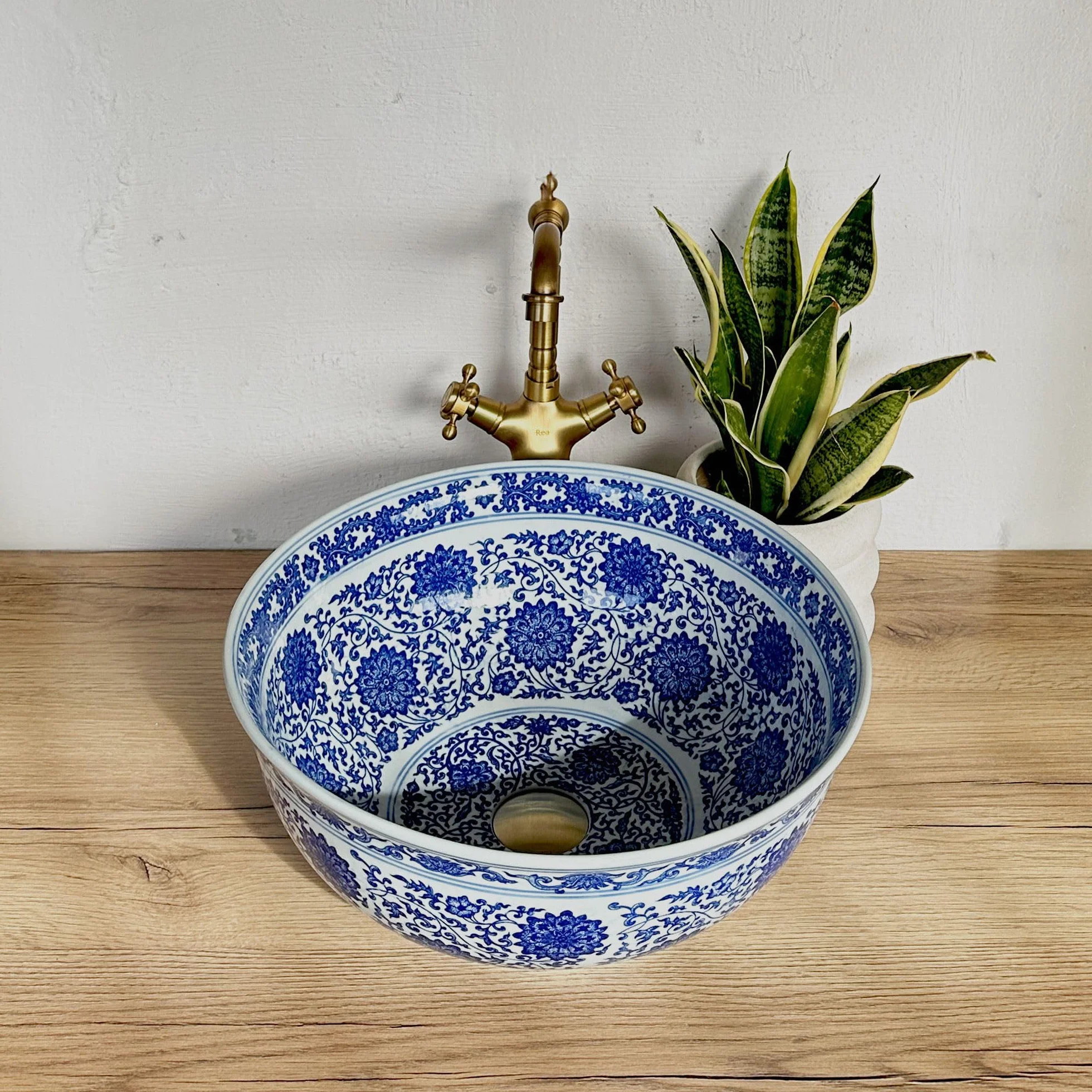 Rea Bella Ceramiczna umywalka nabaltowa Biały, okrągła - 41,5X41,5X16,5CM