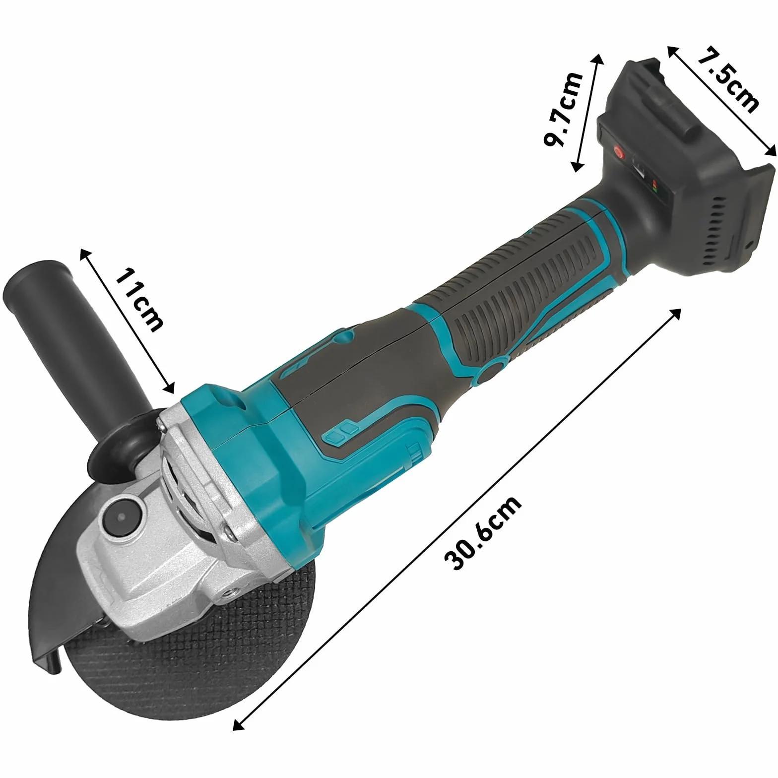 Akumulatorowa szlifierka kątowa z 2 bateriami 5,0 Ah, kompatybilna z akumulatorem Makita 18 V, bezszczotkowa szlifierka kątowa 125 mm, wielofunkcyjna szlifierka do cięcia, polerowania, szlifowania i