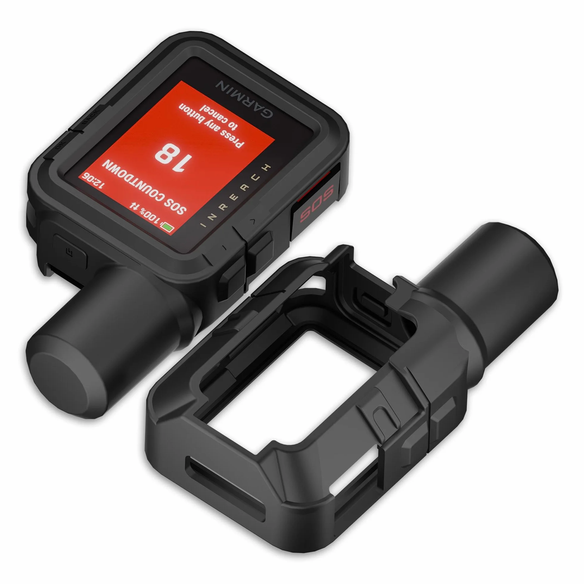 [3-PAK] Etui silikonowe x1, HD-Przezroczysta folia ochronna ze szkła hartowanego 48 mm x2 dla Garmin inReach Mini 3, odporna na wstrząsy, antystatyczna, antypoślizgowa, trwała